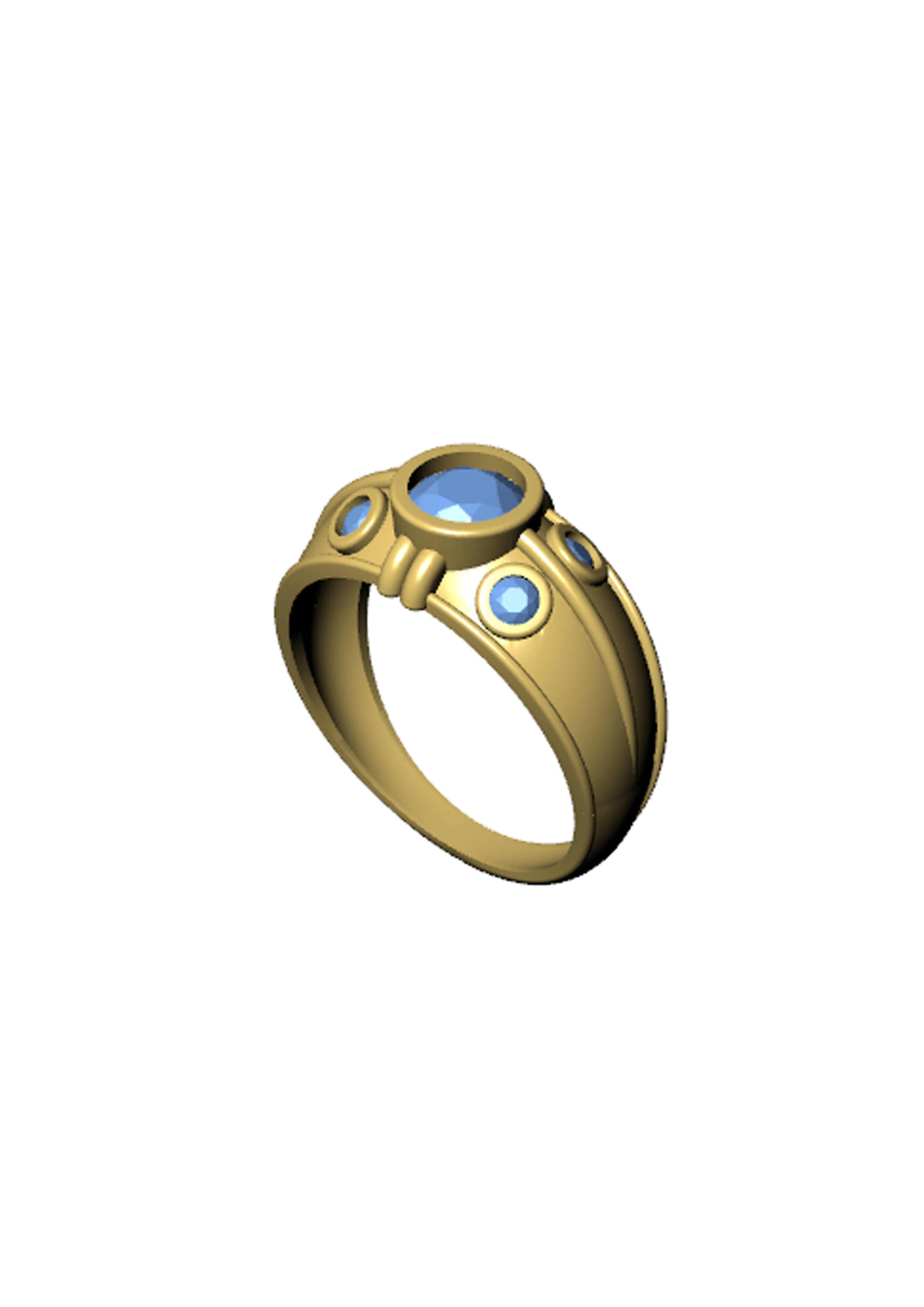 Diamond Ring 3D print model_3