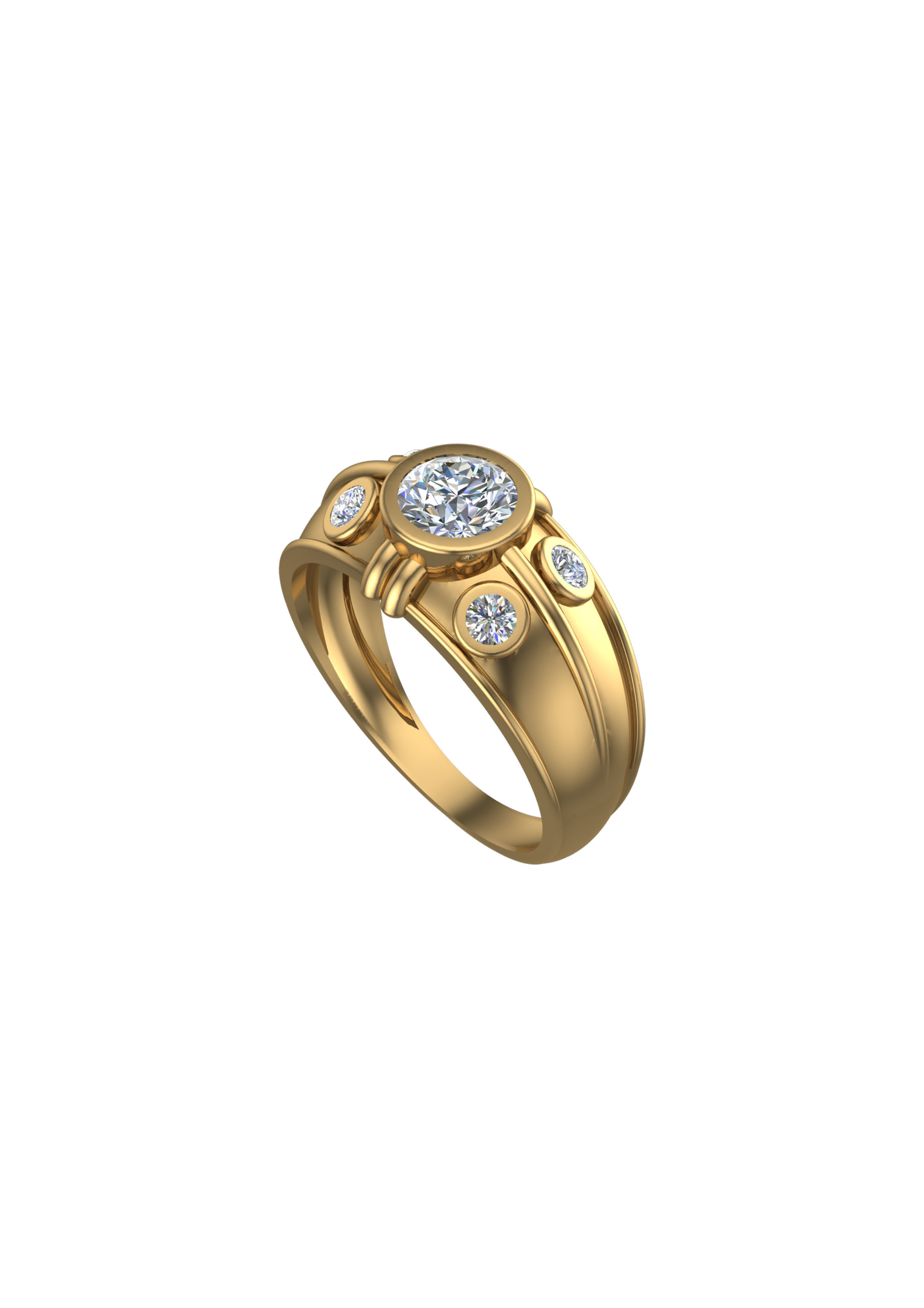Diamond Ring 3D print model_8