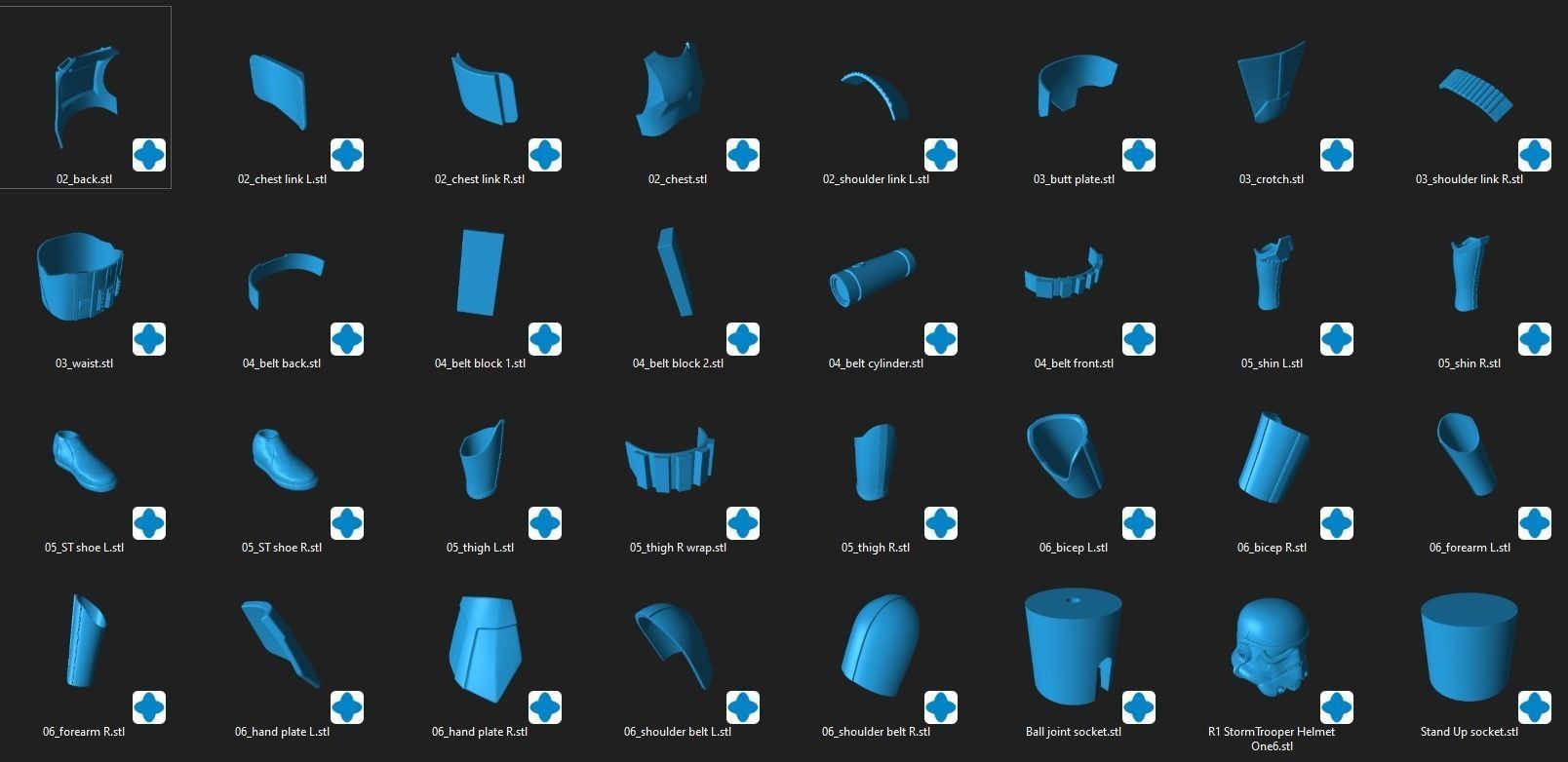 Stormtrooper One6 Scale Rogue One Style armor 3D Files 3D print model_5