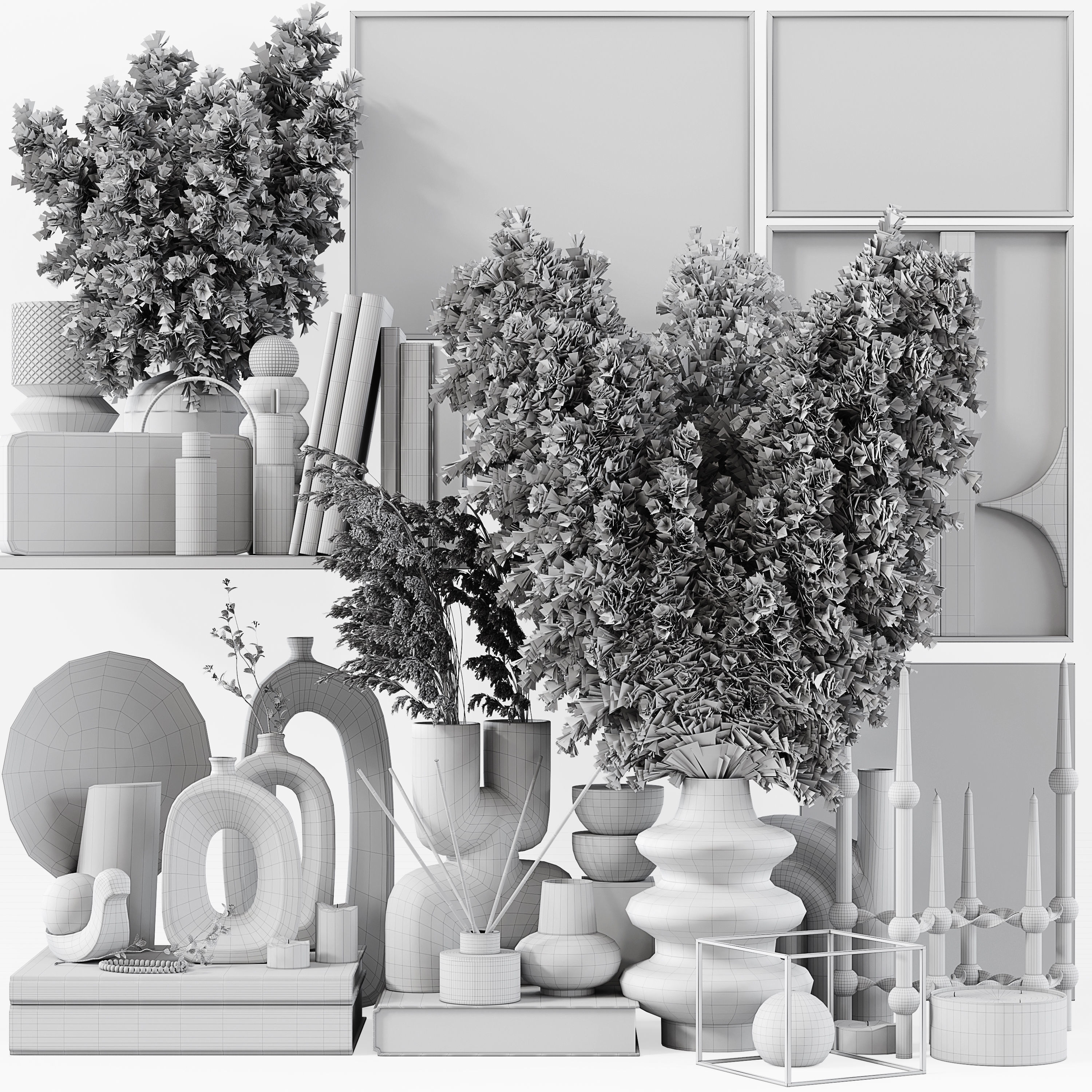 Decorative Set 176 Low-poly 3D model_5