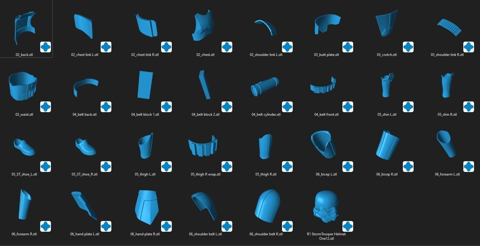 Stormtrooper One12 Scale Rogue One Style armor 3D Files 3D print model_2