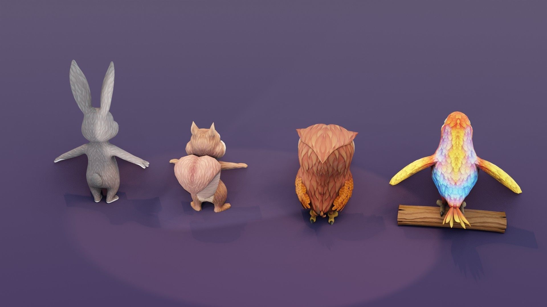 Animated Cartoon Animals 3D Models Collection 06 _7