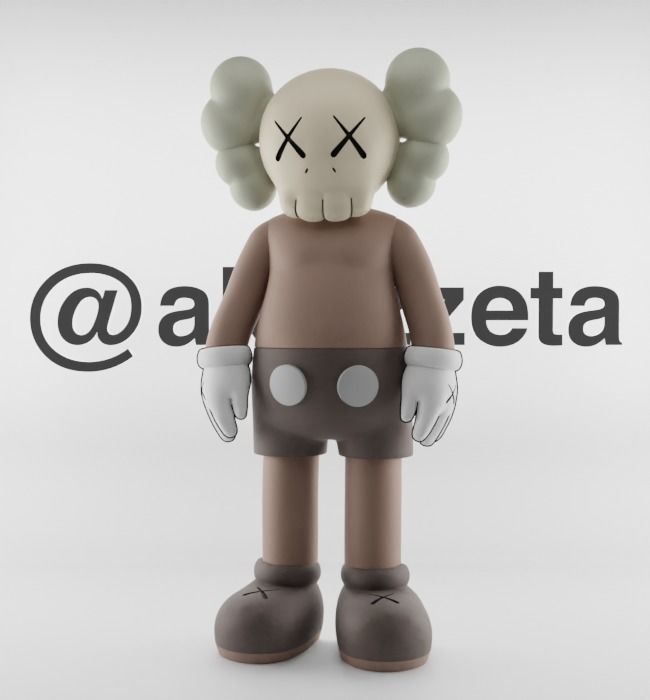 Kaws Jibbitz Charm Companion for Print 3D print model_2