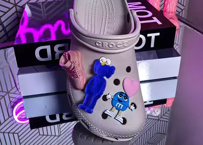 Kaws Jibbitz Charm BFF Textured Low-poly 3D model