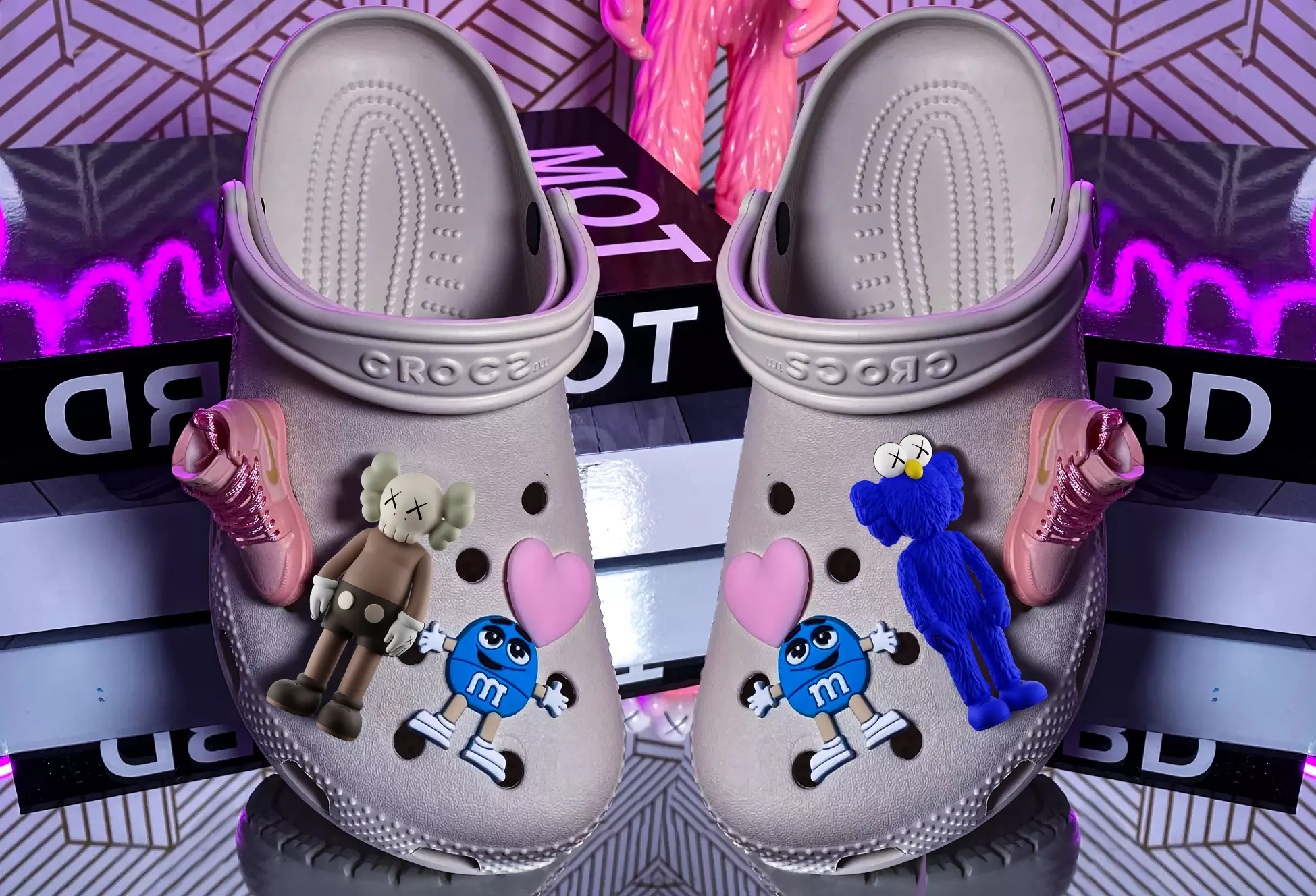 Kaws Jibbitz Charm Companion x BFF Textured Low-poly 3D model