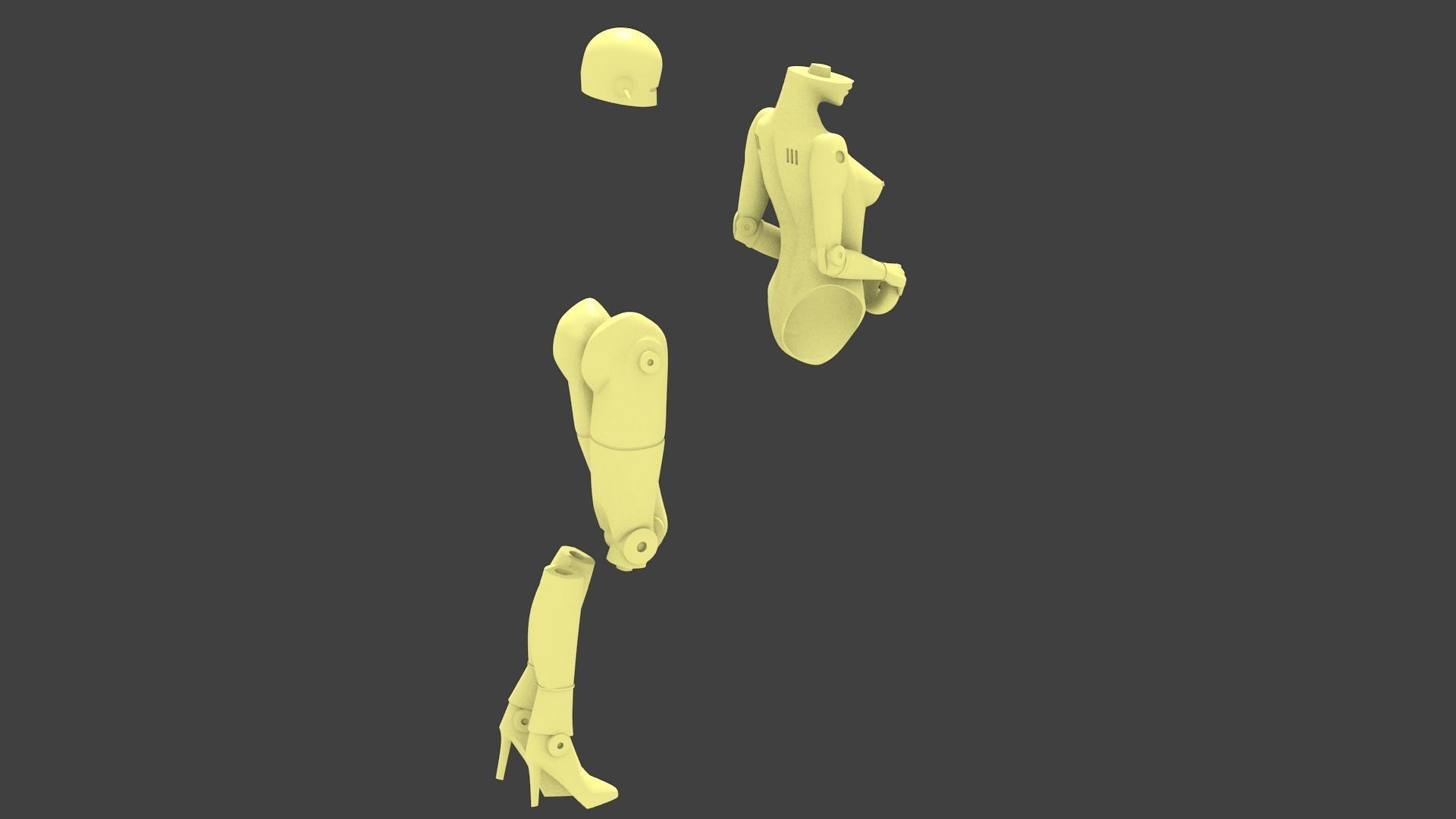 sexy robot 3D print model_10