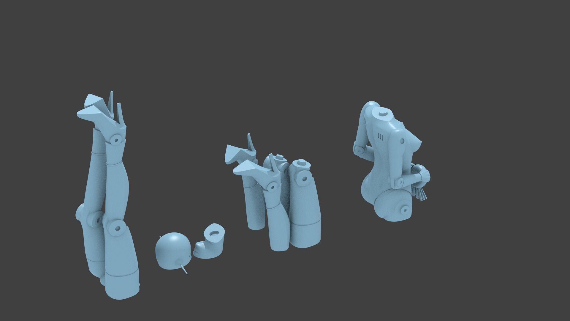 sexy robot 3D print model_6