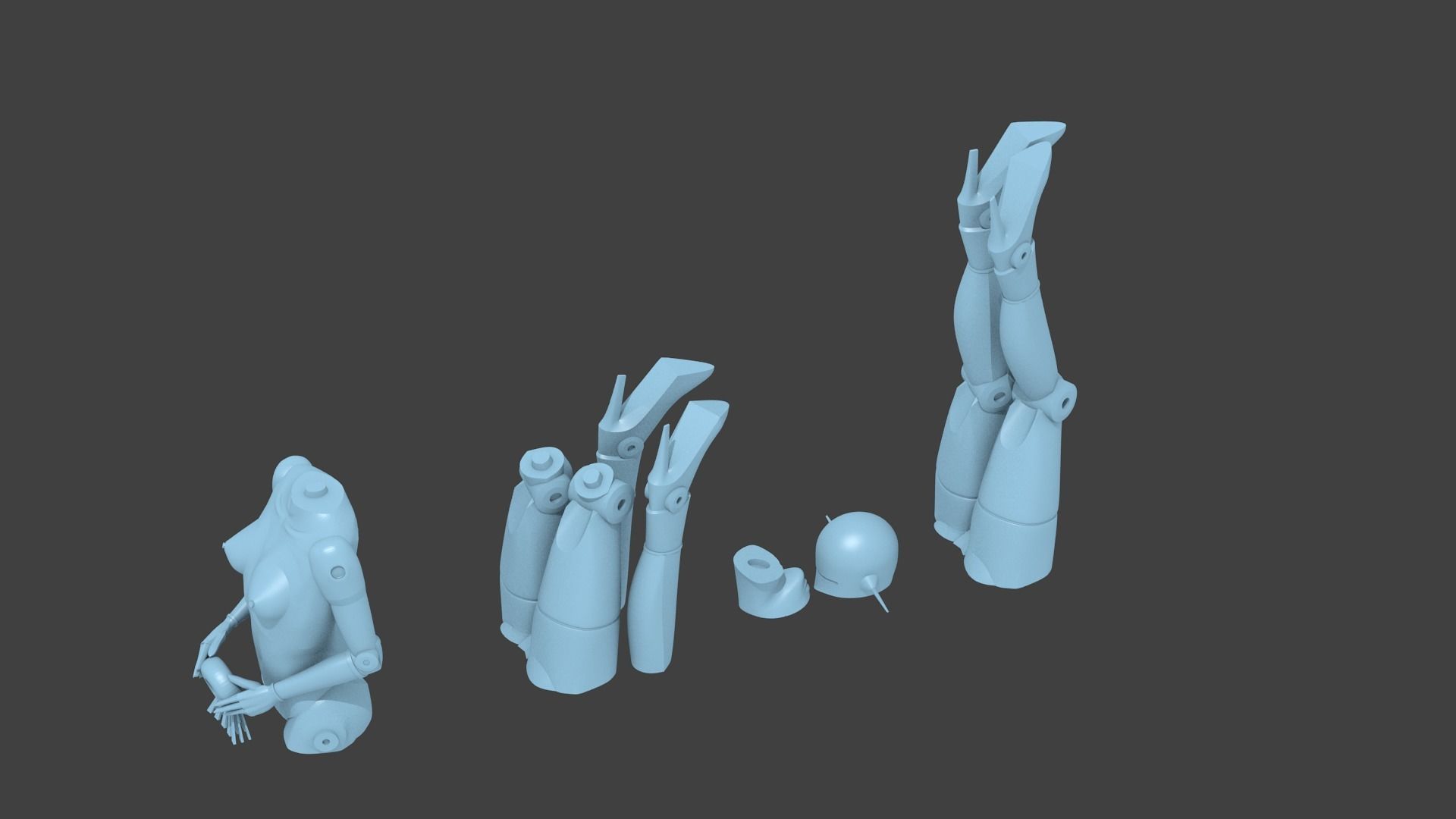 sexy robot 3D print model_7