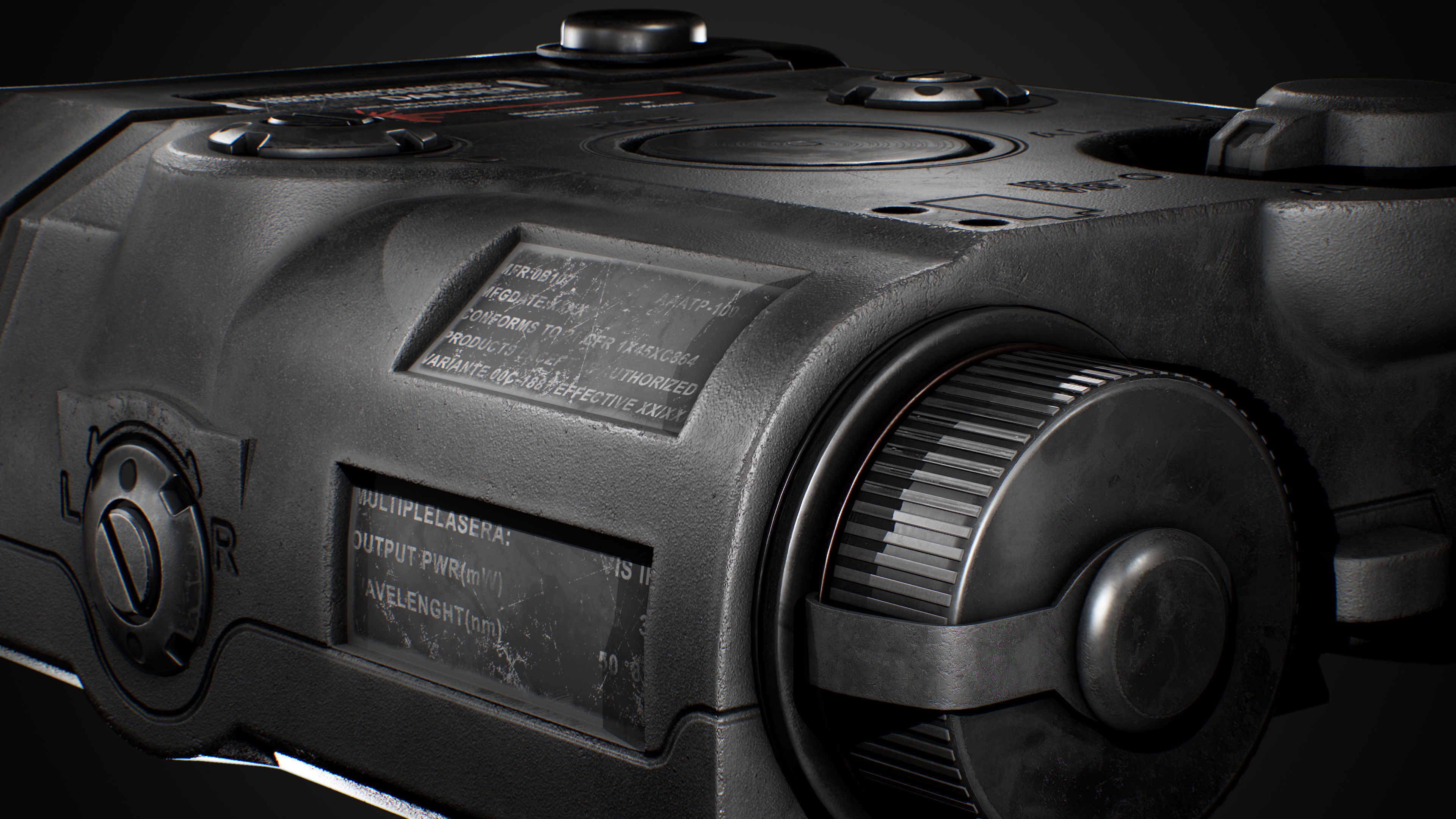 ANPEQ Weapon Laser Sight Low-poly 3D model_6