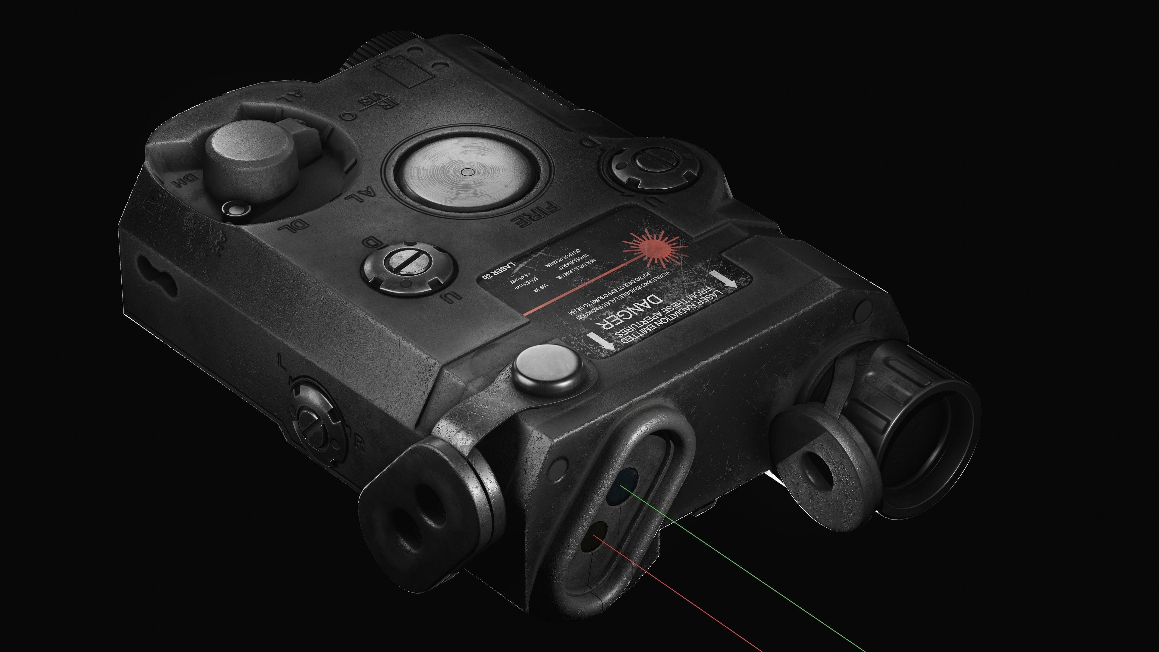 ANPEQ Weapon Laser Sight Low-poly 3D model_7