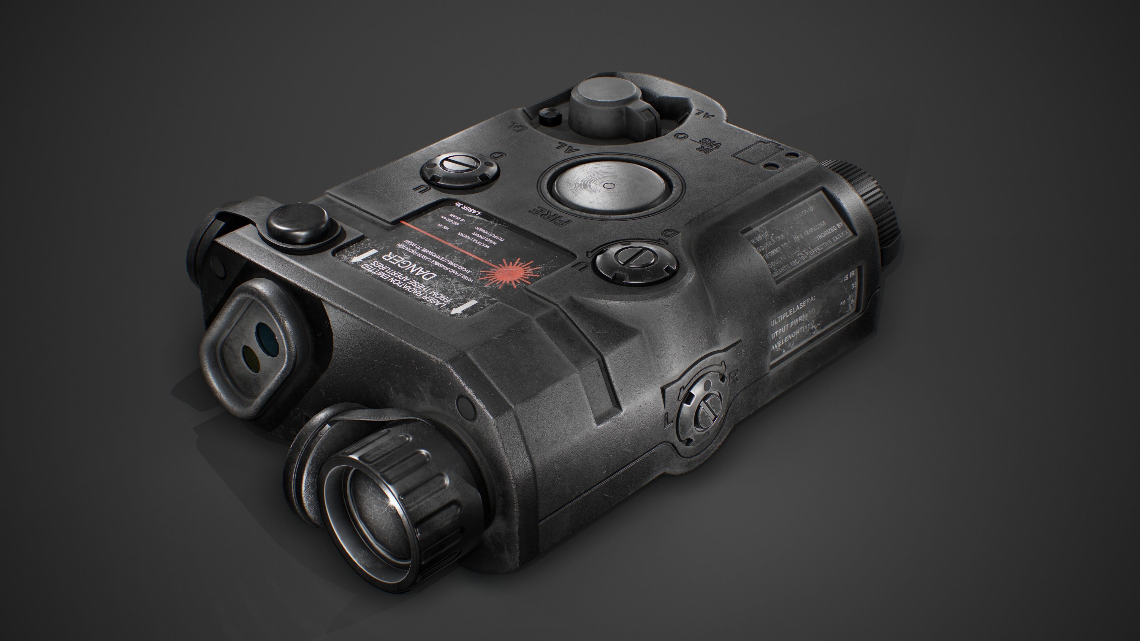 ANPEQ Weapon Laser Sight Low-poly 3D model_3