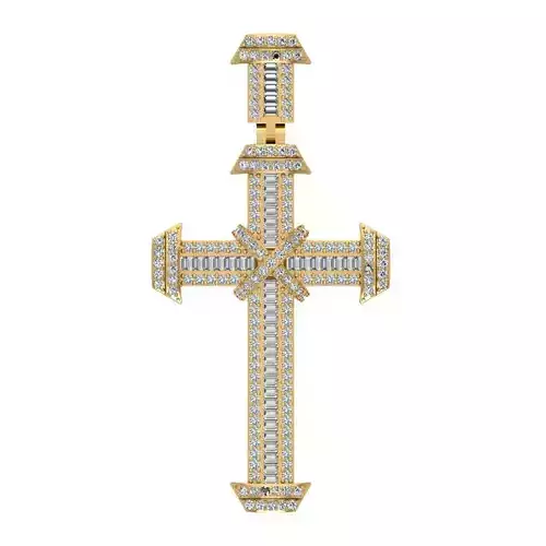 STYLISH HIP HOP CROSS PENDANT