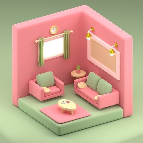  Living Room 3D model