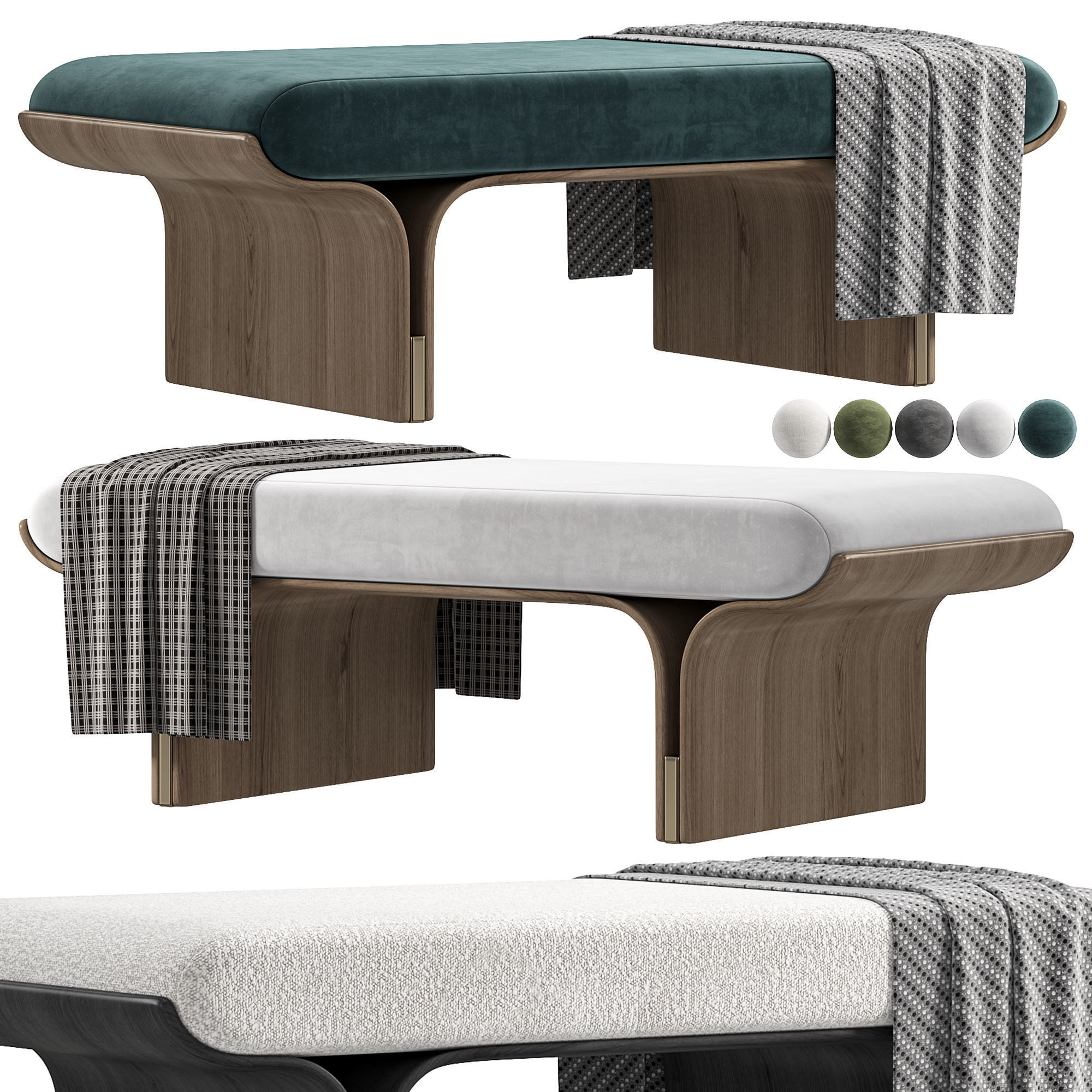 Stami Bench By Gallottiradice 3D model_3