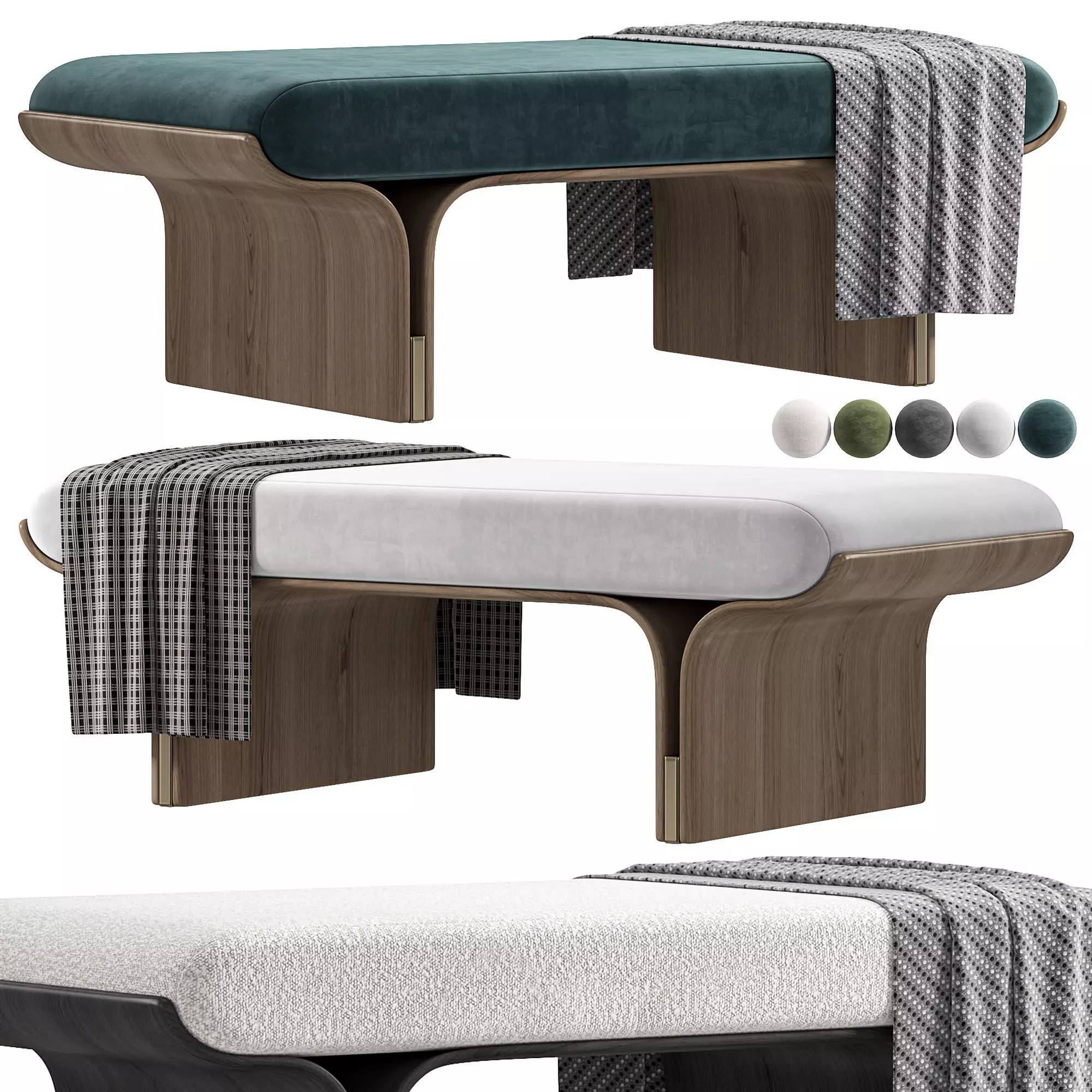 Stami Bench By Gallottiradice 3D model_0