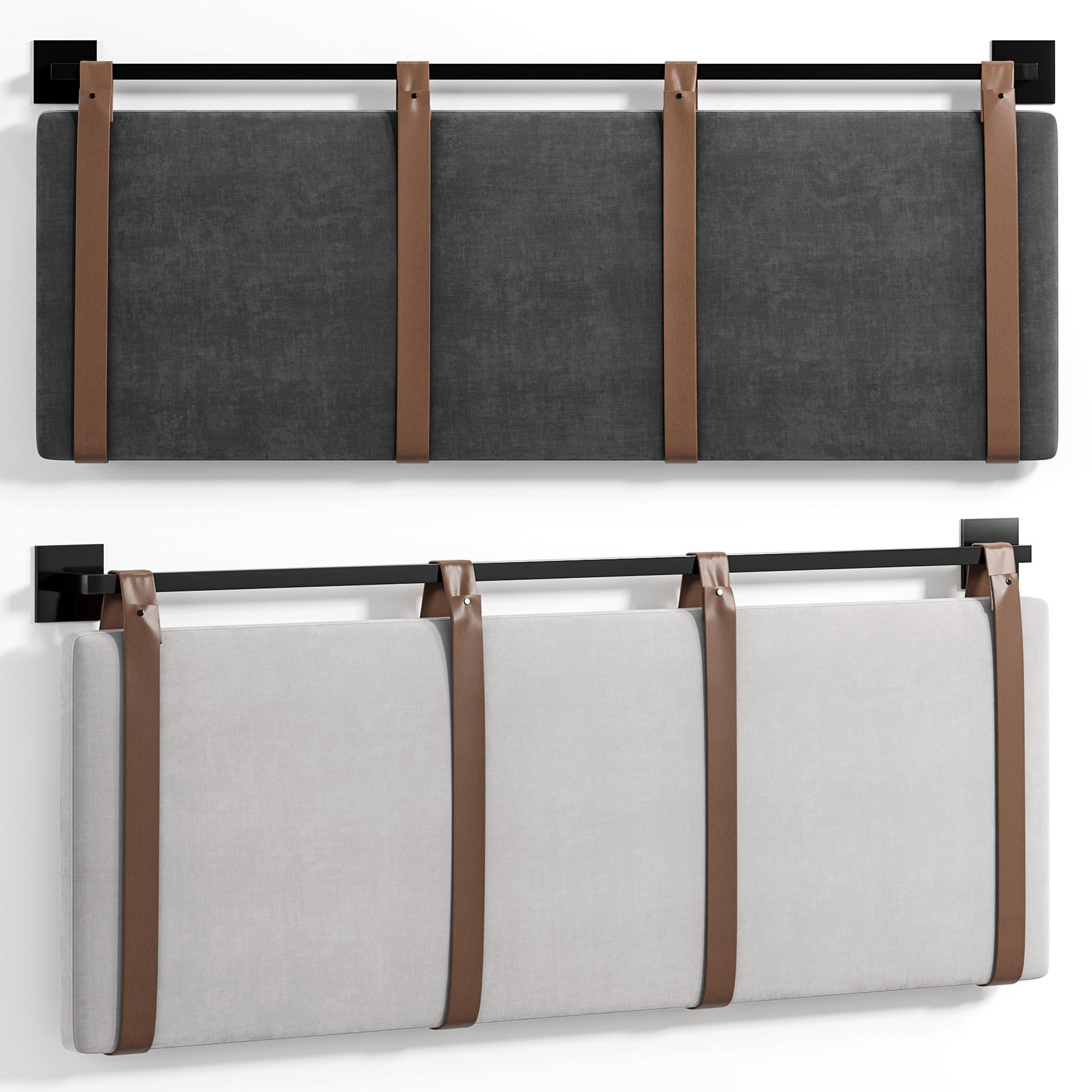 Upholstered Wall Mount Floating Headboard By Nathanjames 3D model_2