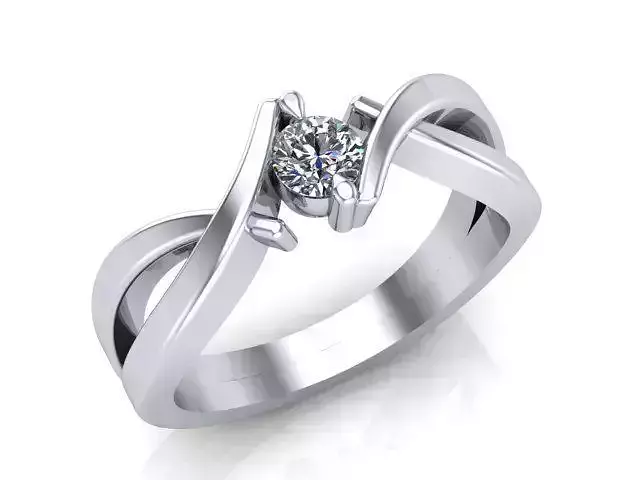 Solitaire ring twisted 32