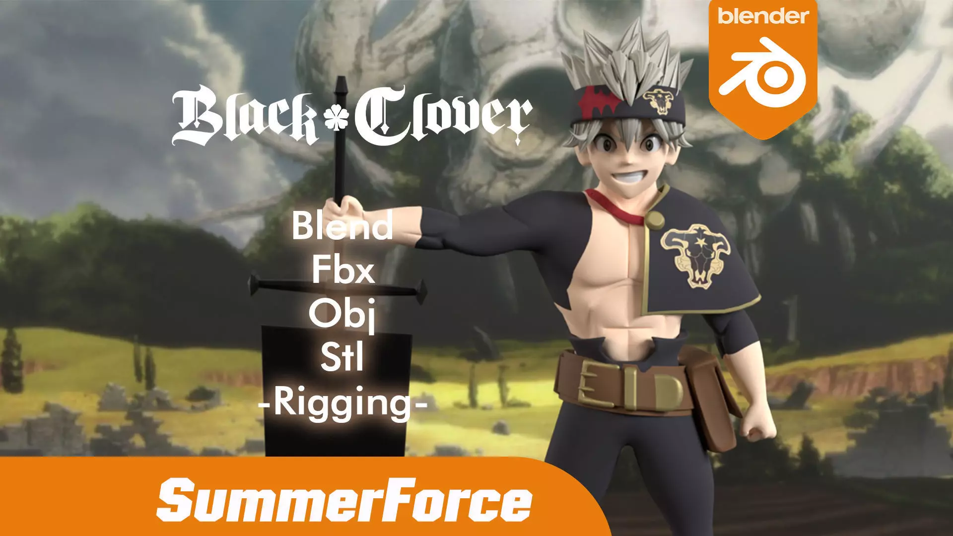 Asta - Black Clover 3D model_0