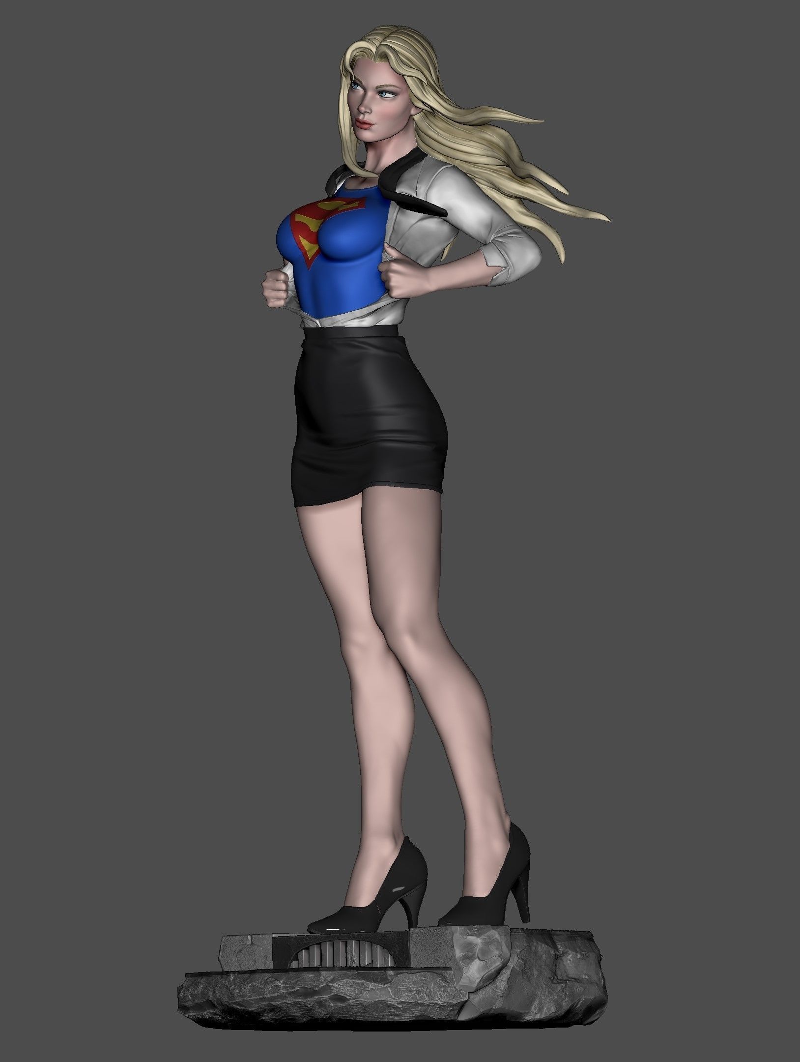 Supergirl 3D print model_1