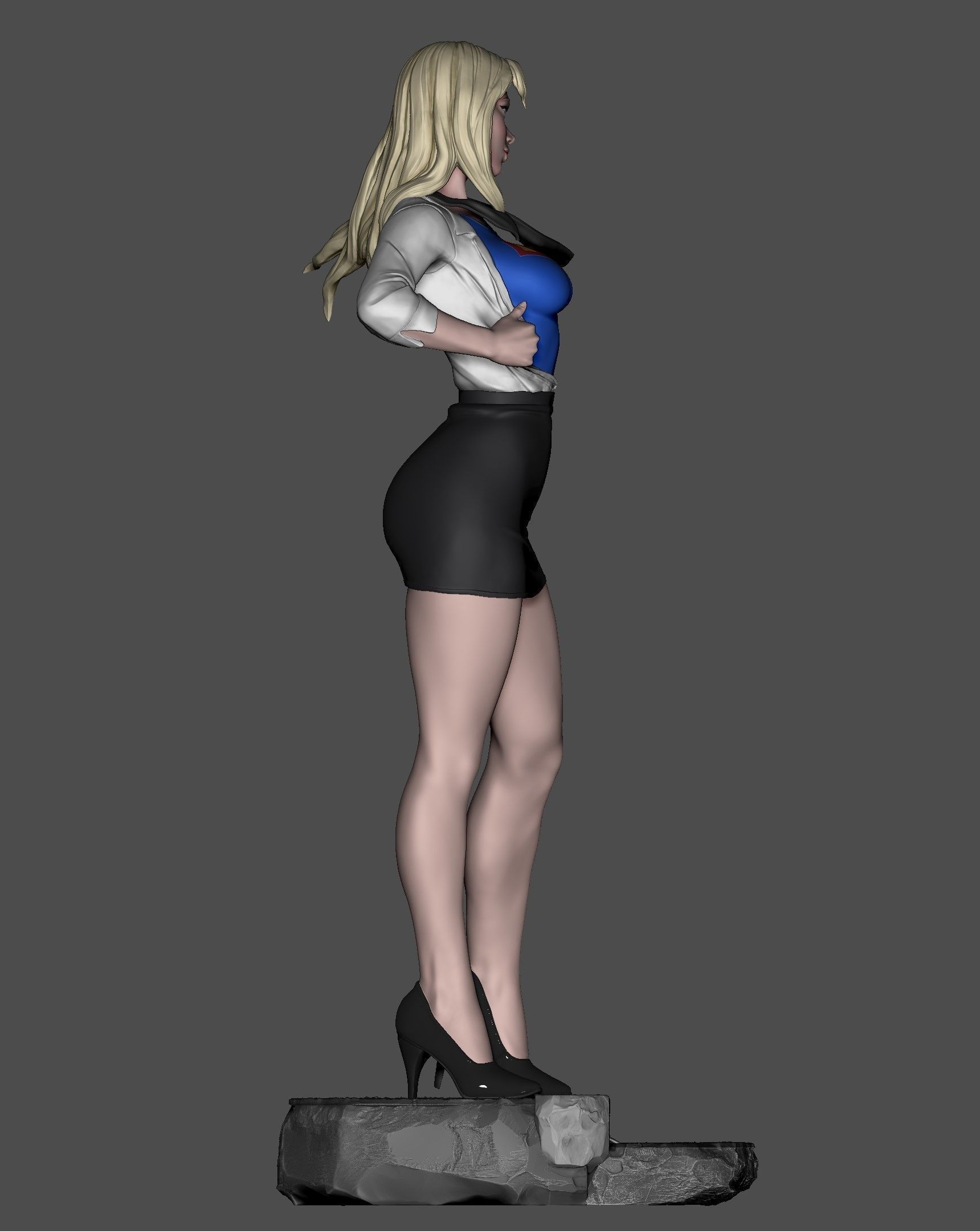 Supergirl 3D print model_2
