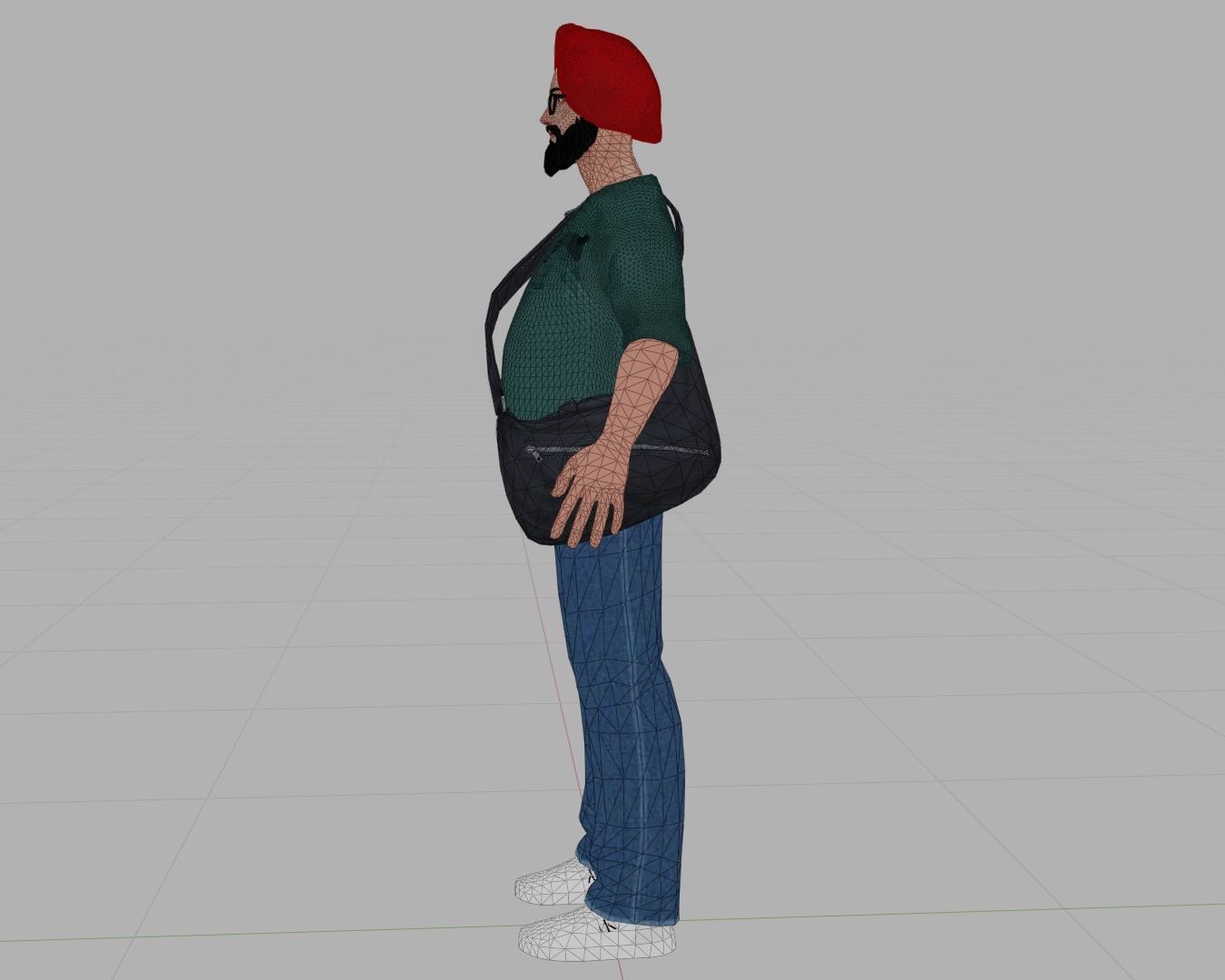 Sikh Sardar Saab 3D Character Low-poly 3D model_6