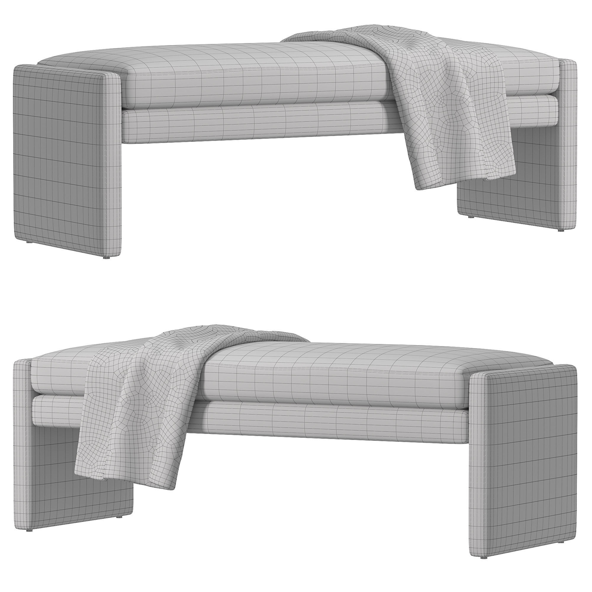 ANGLE Bench By TRNK 3D model_2