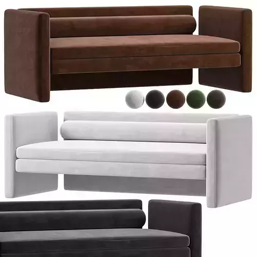 Upholstered 3 Seater Fabric Sofa By Trnk