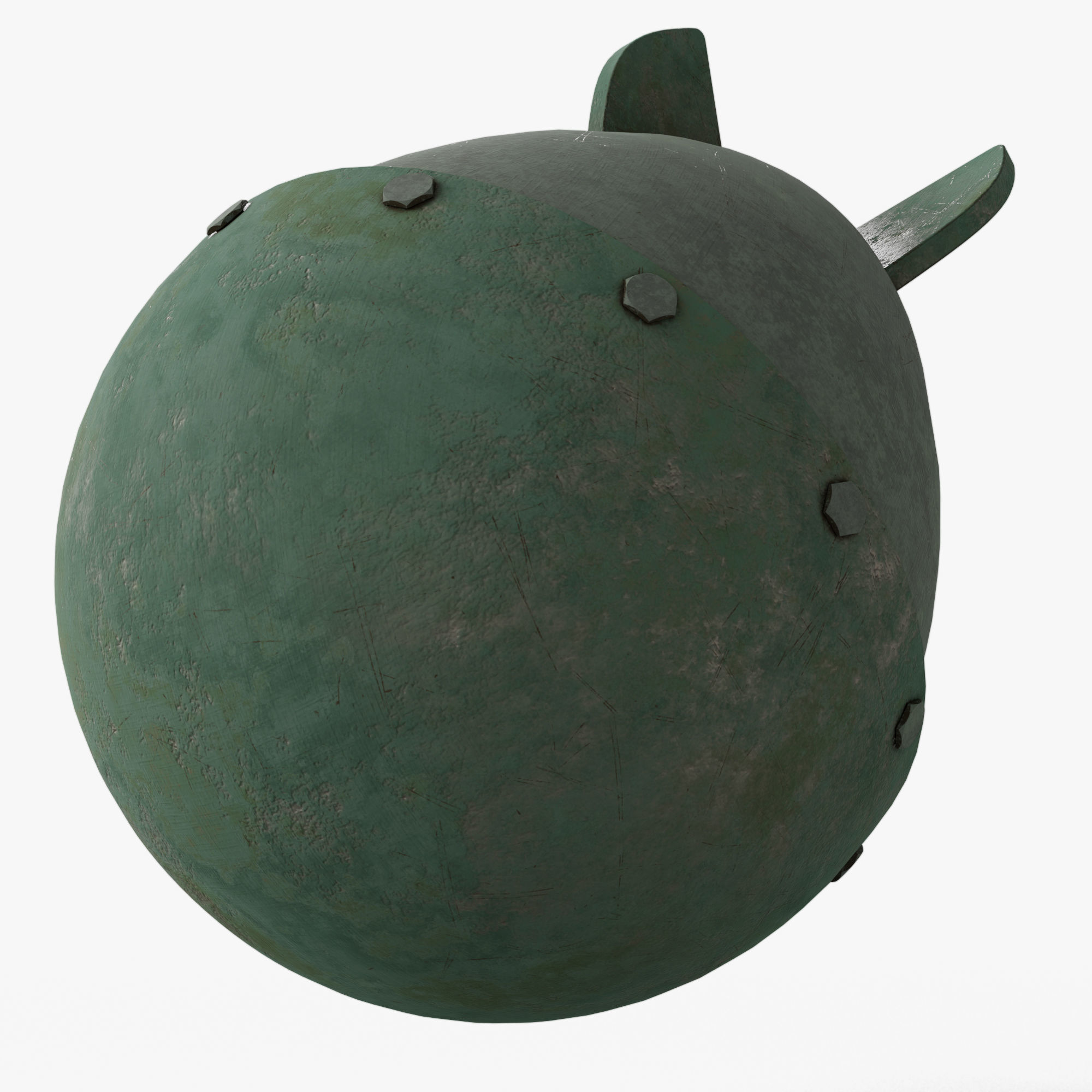 Nuclear Atom Bomb Low-poly 3D model_9