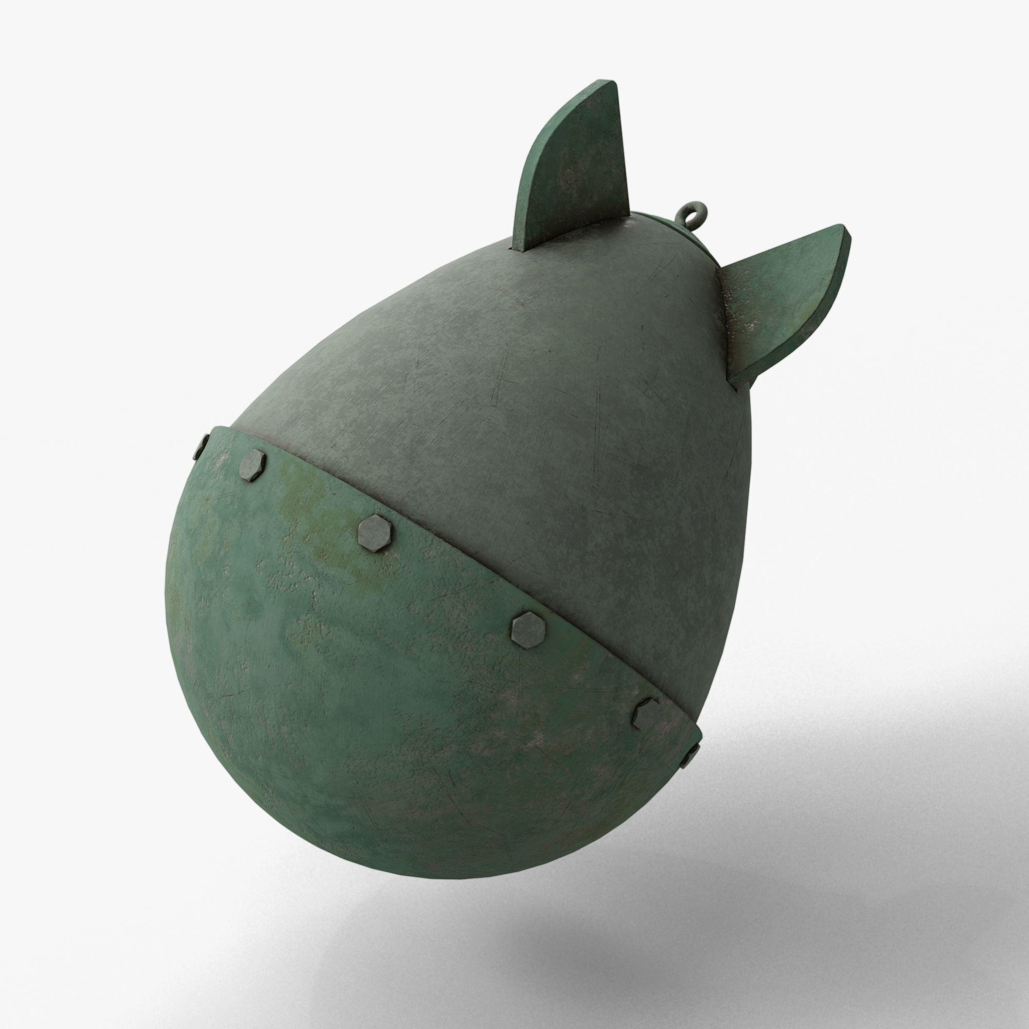 Nuclear Atom Bomb Low-poly 3D model_3