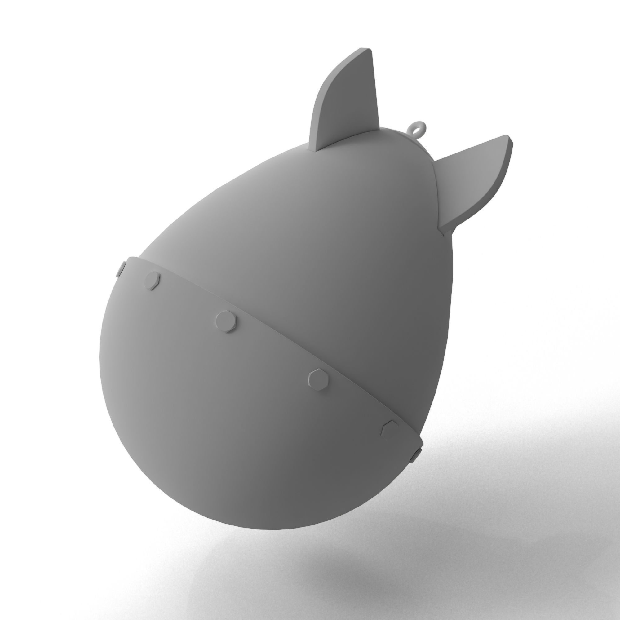 Nuclear Atom Bomb Low-poly 3D model_4