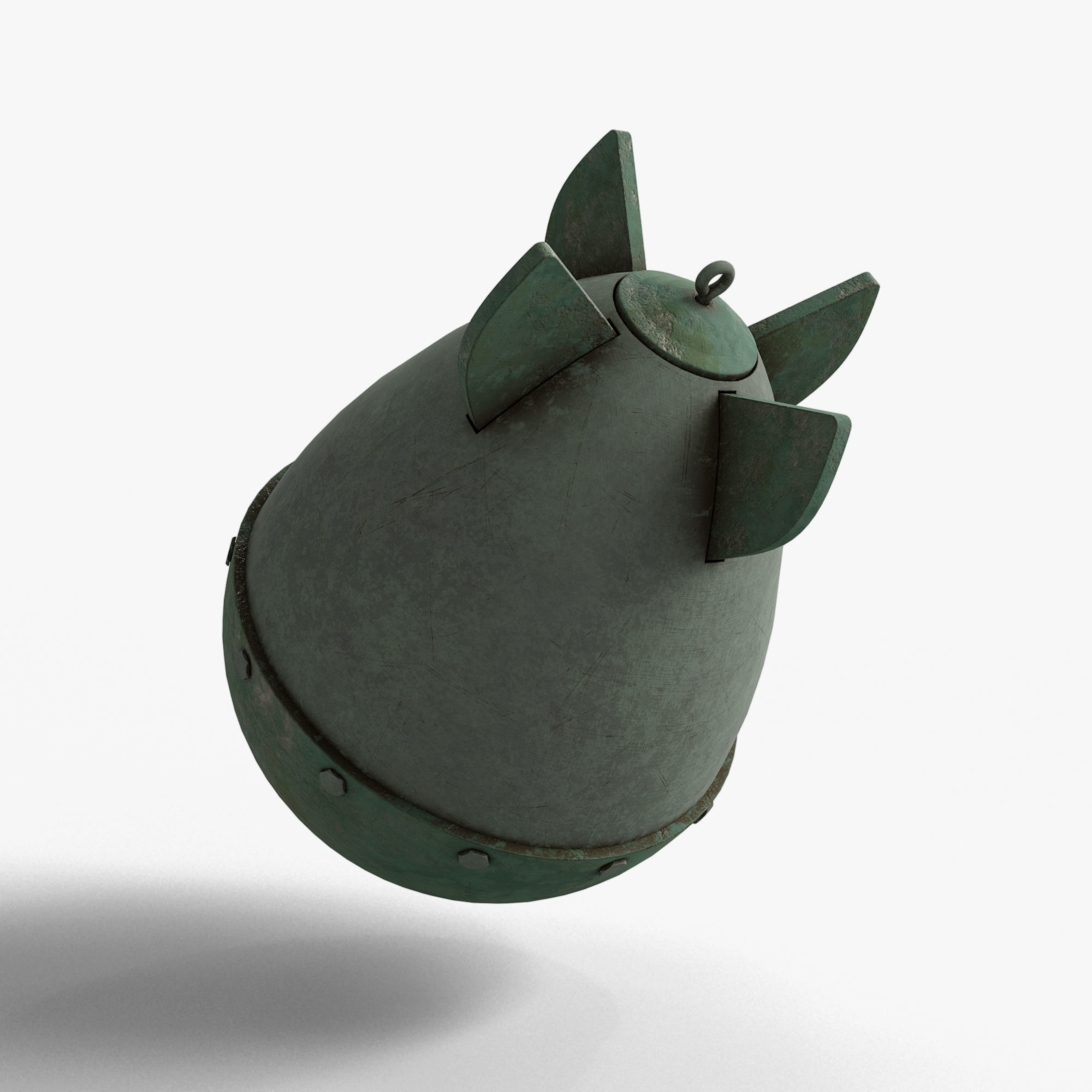 Nuclear Atom Bomb Low-poly 3D model_6