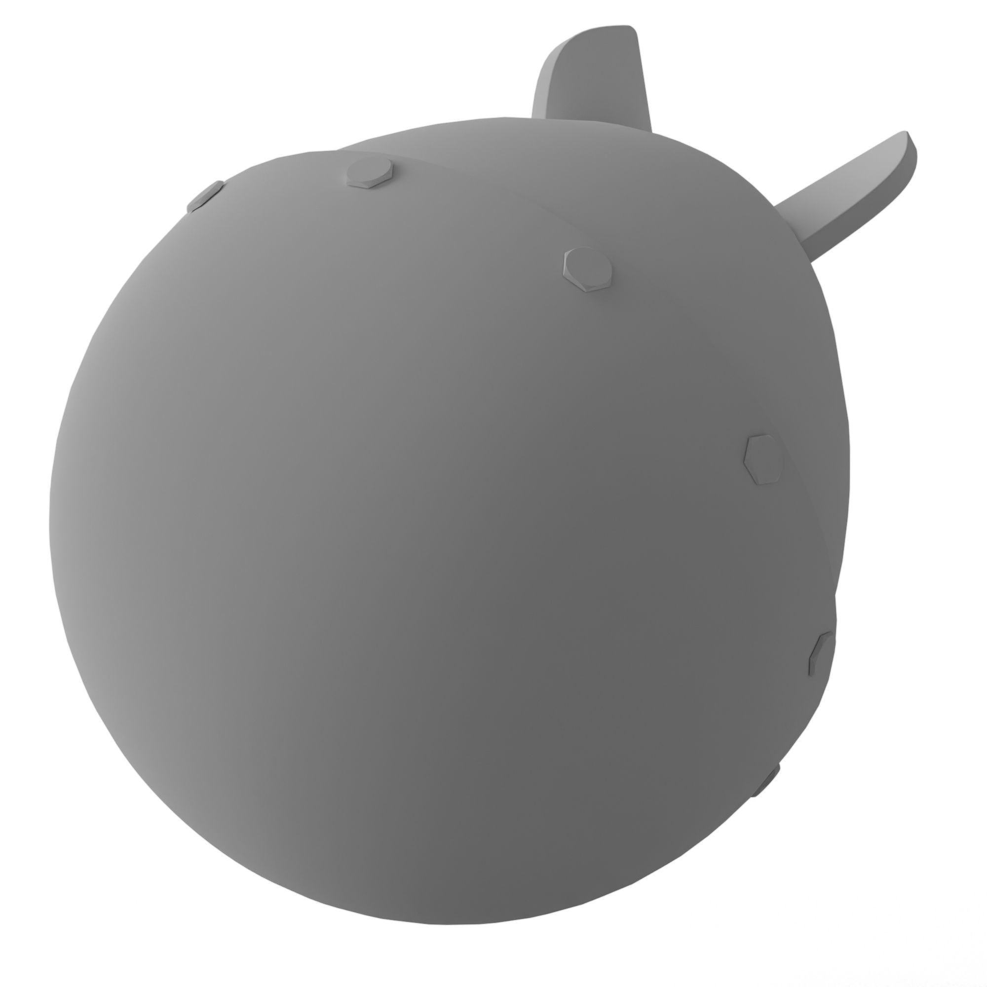 Nuclear Atom Bomb Low-poly 3D model_10