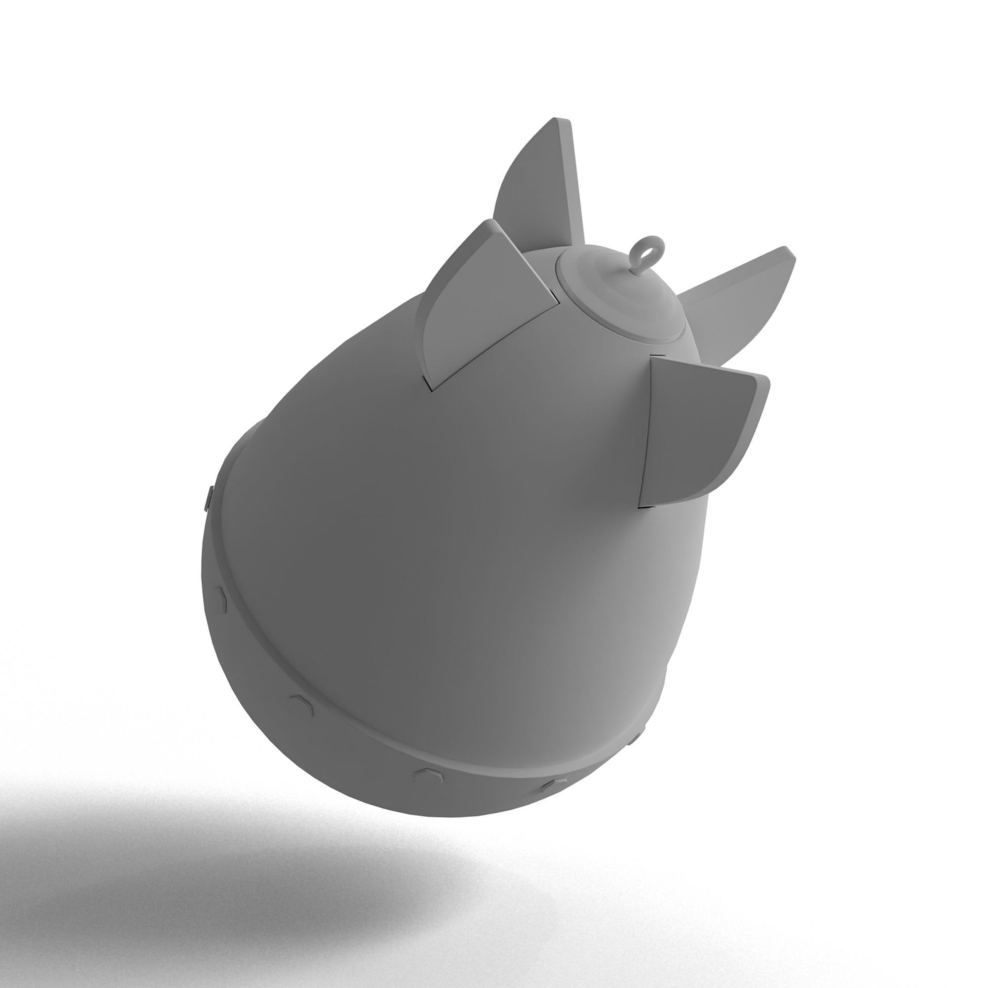 Nuclear Atom Bomb Low-poly 3D model_7