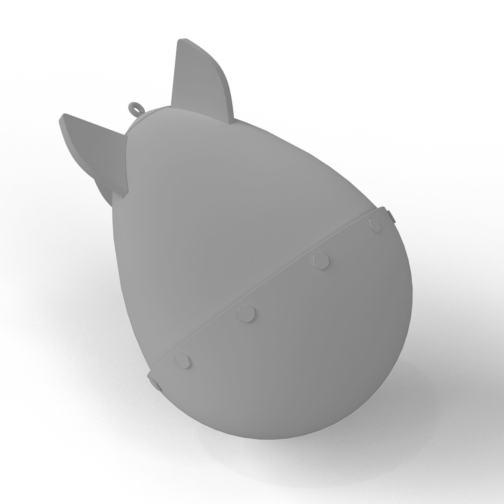 Nuclear Atom Bomb Low-poly 3D model_1