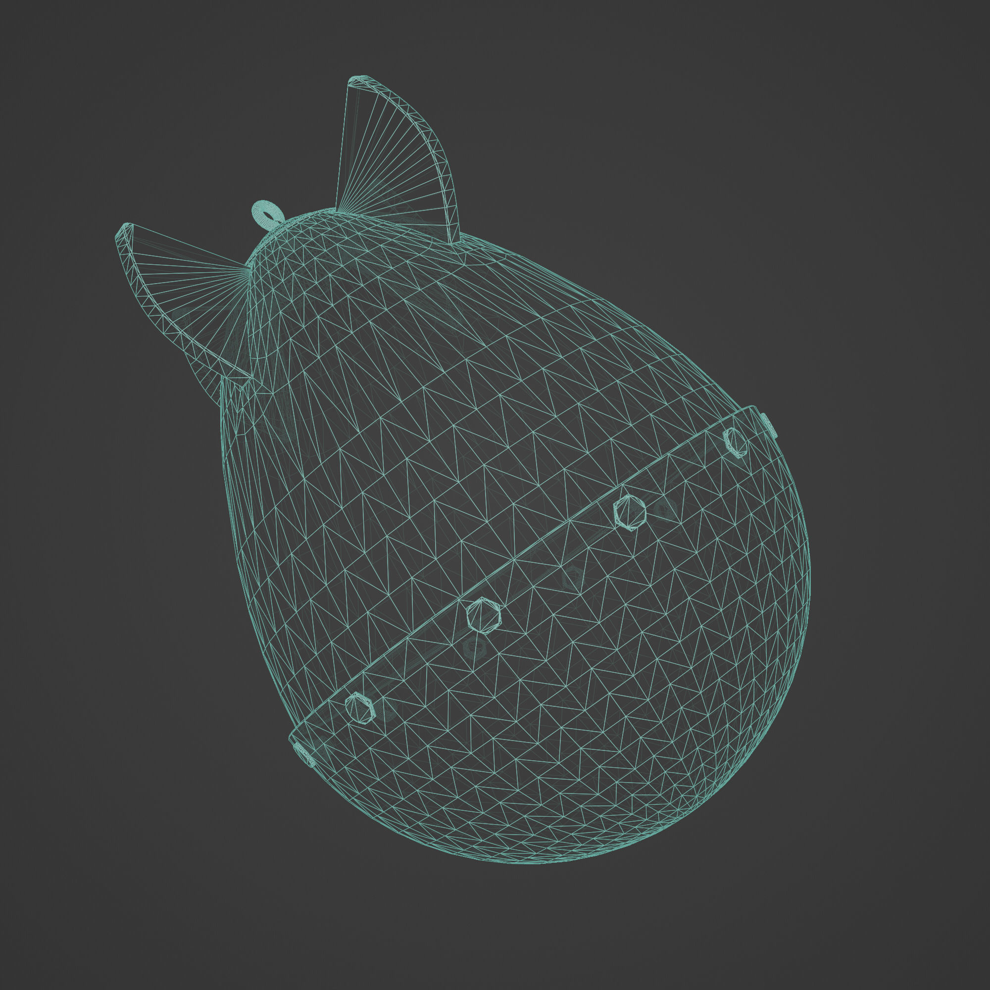 Nuclear Atom Bomb Low-poly 3D model_2