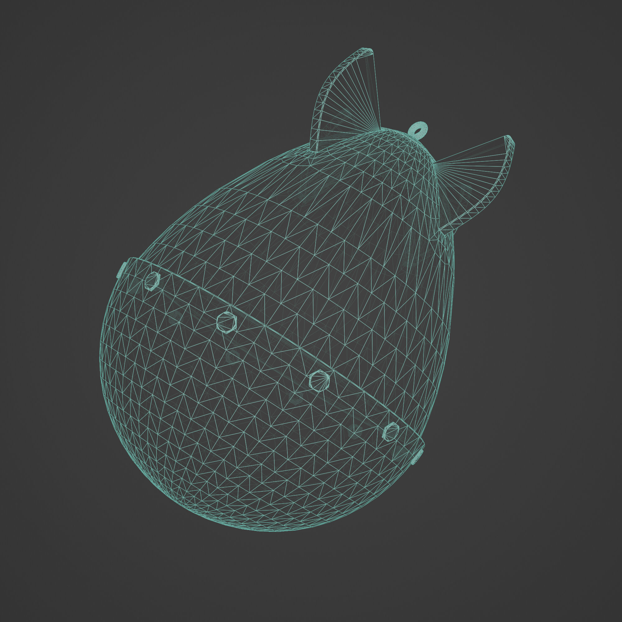 Nuclear Atom Bomb Low-poly 3D model_5