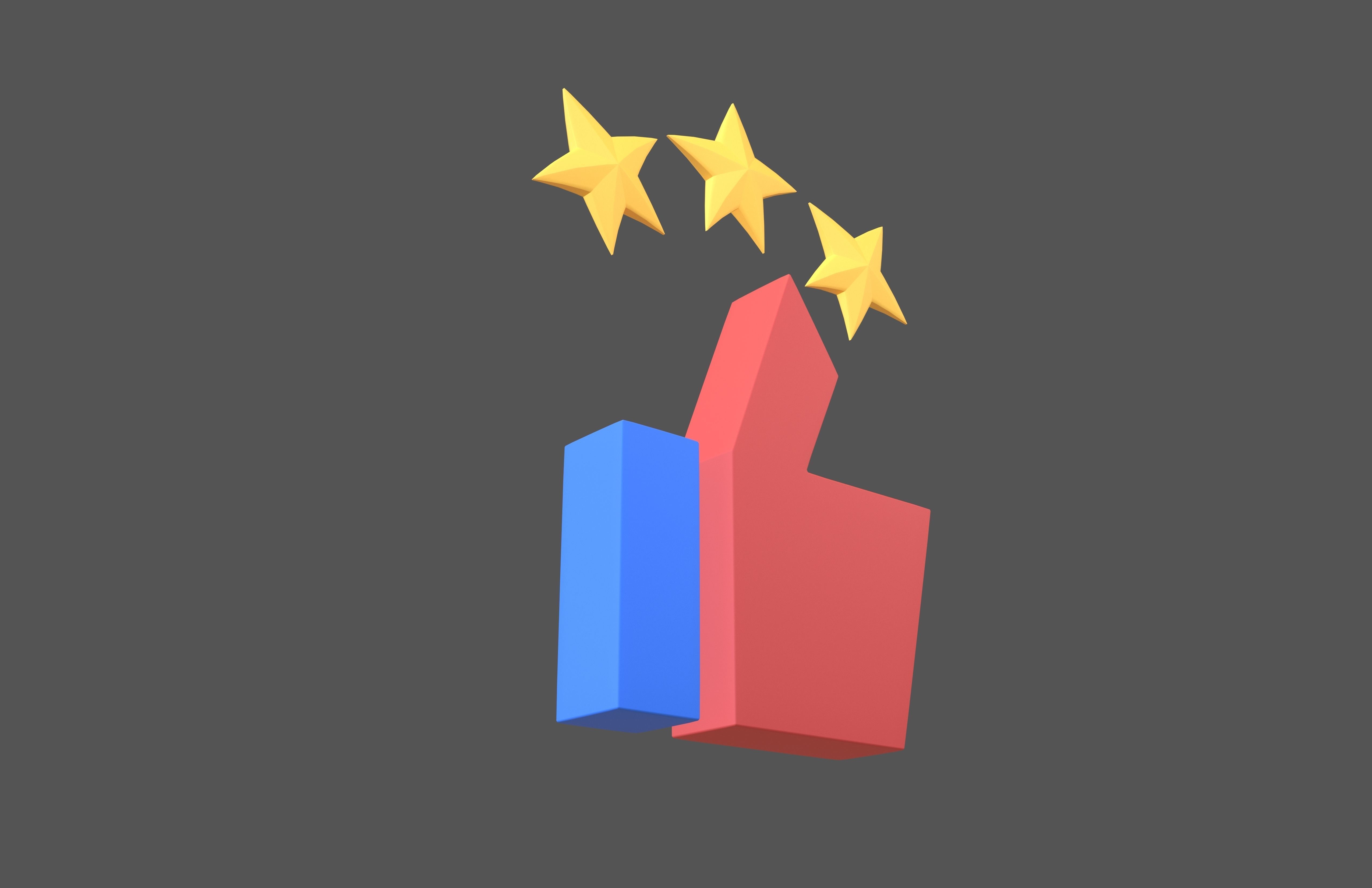 Rating Icon v4 003 Low-poly 3D model_3