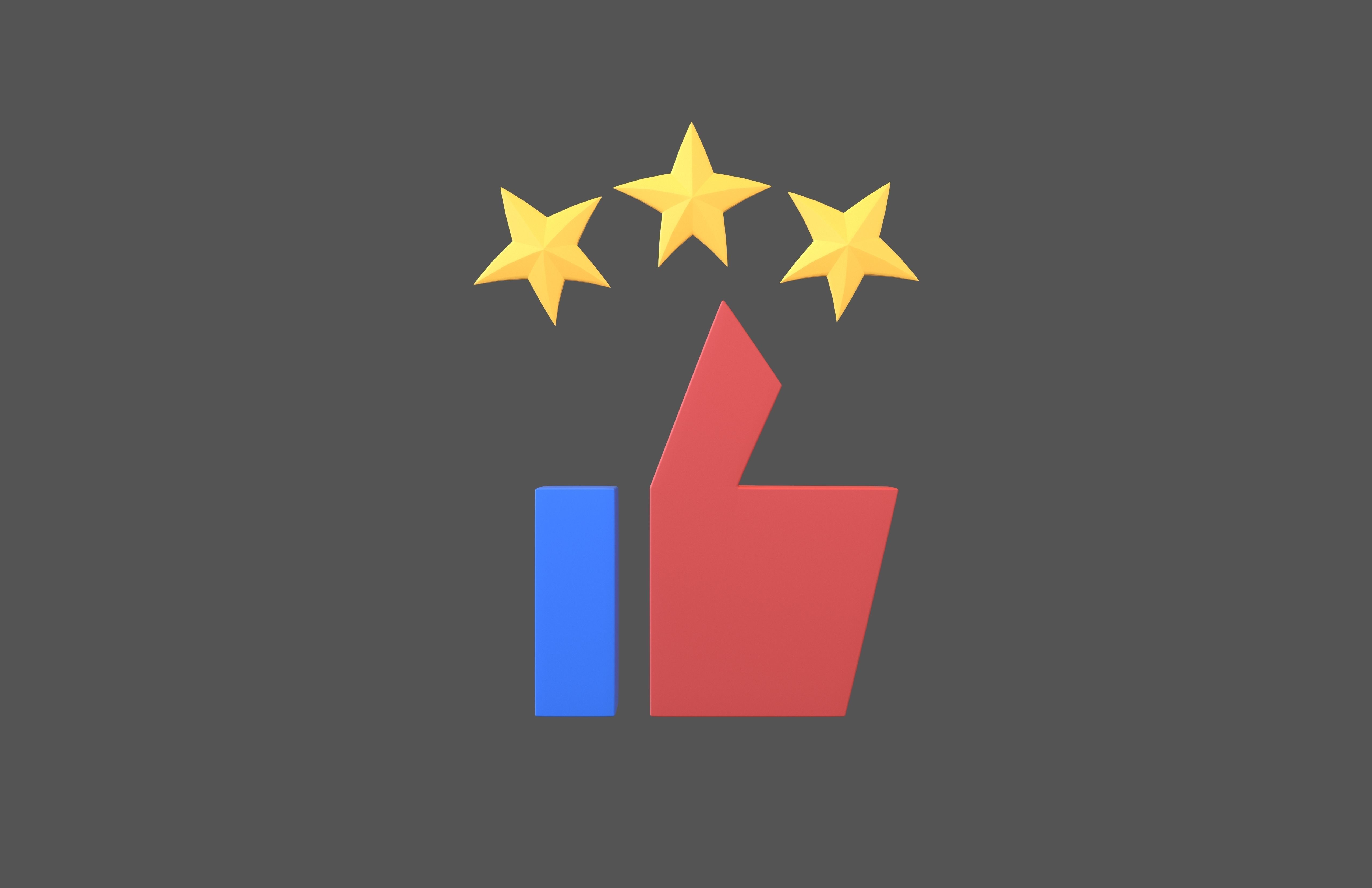 Rating Icon v4 003 Low-poly 3D model_1