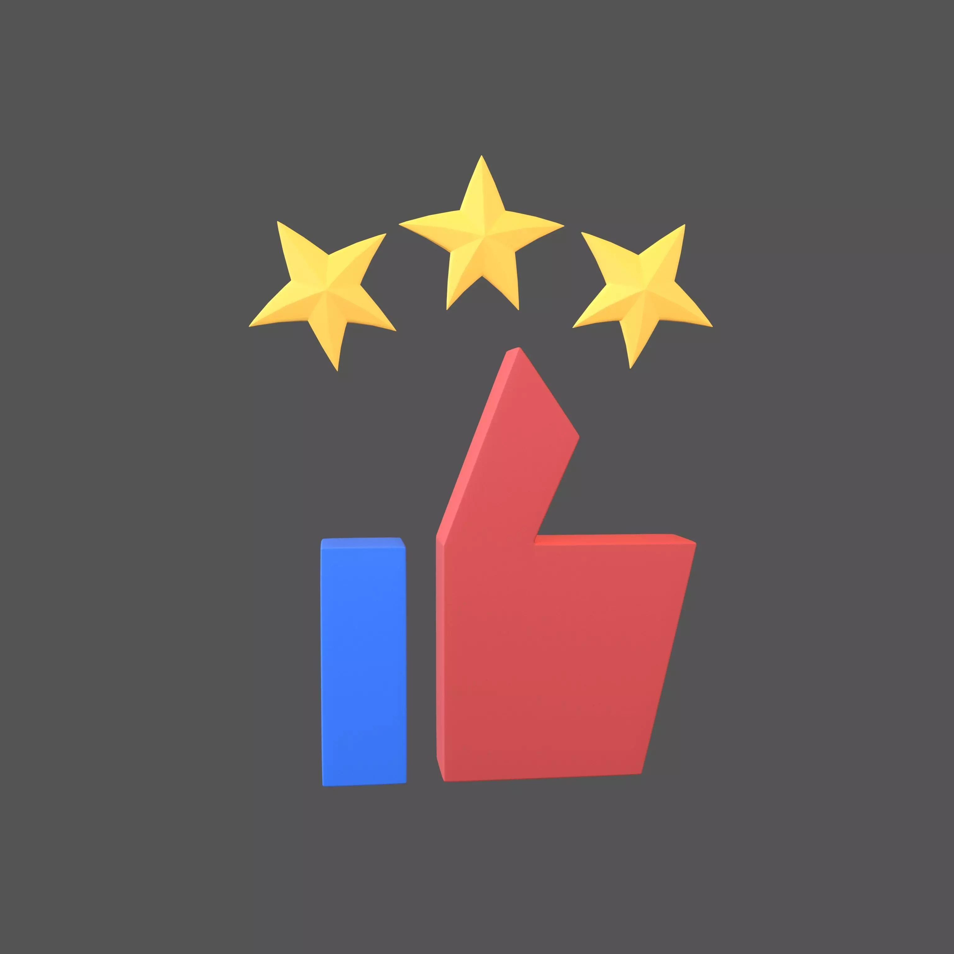 Rating Icon v4 003 Low-poly 3D model_0