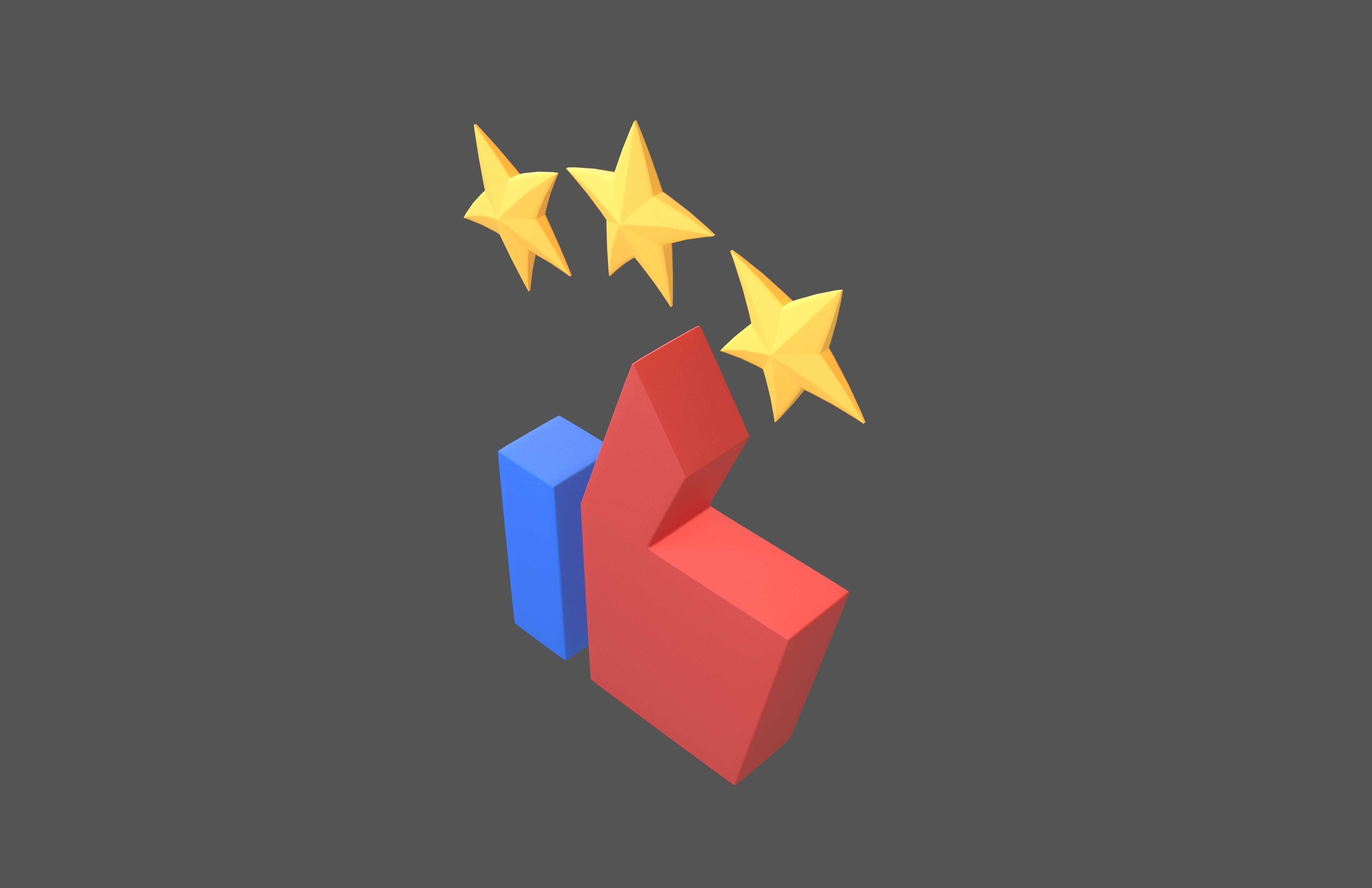 Rating Icon v4 003 Low-poly 3D model_2