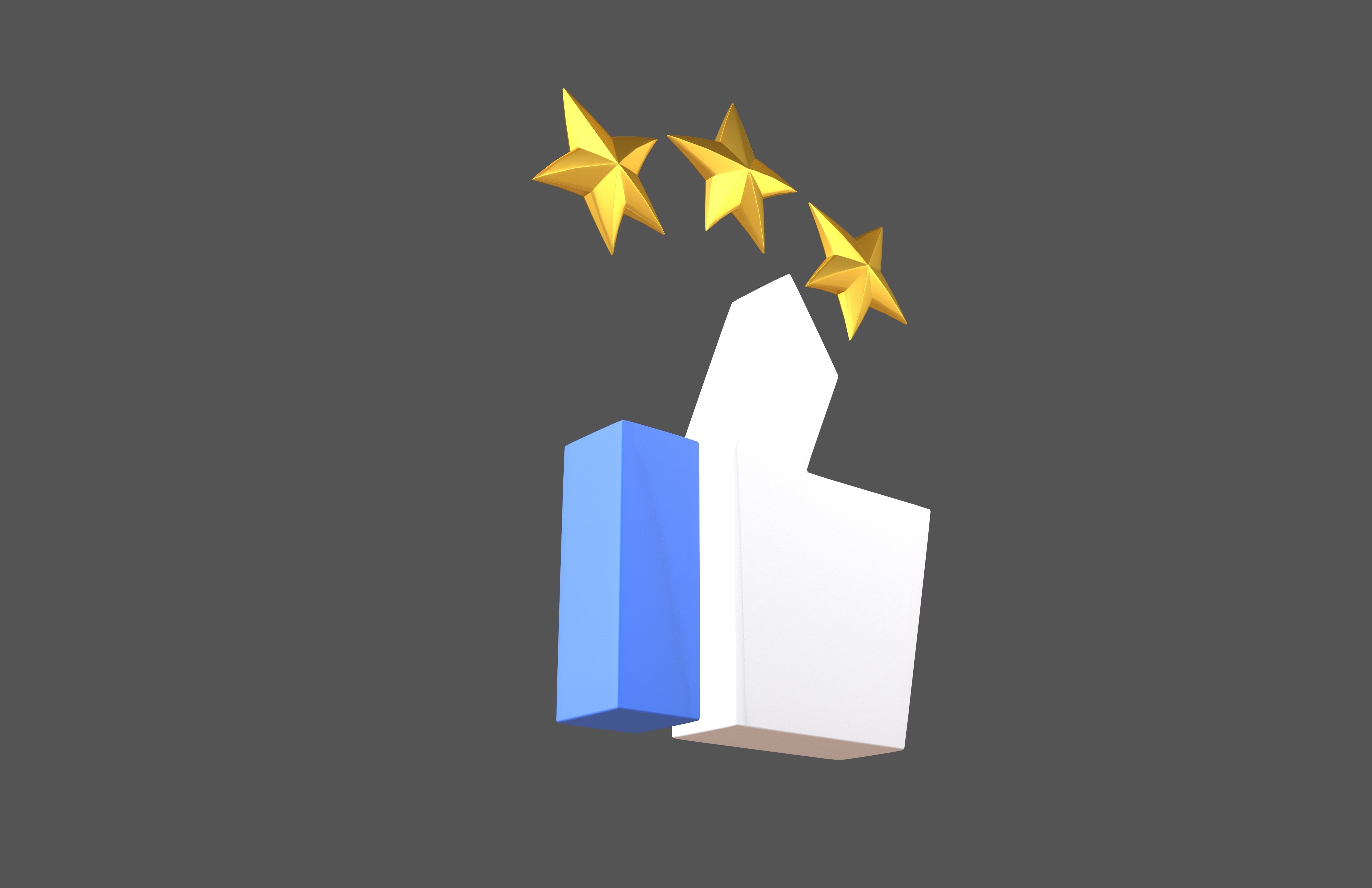 Rating Icon v4 005 Low-poly 3D model_3