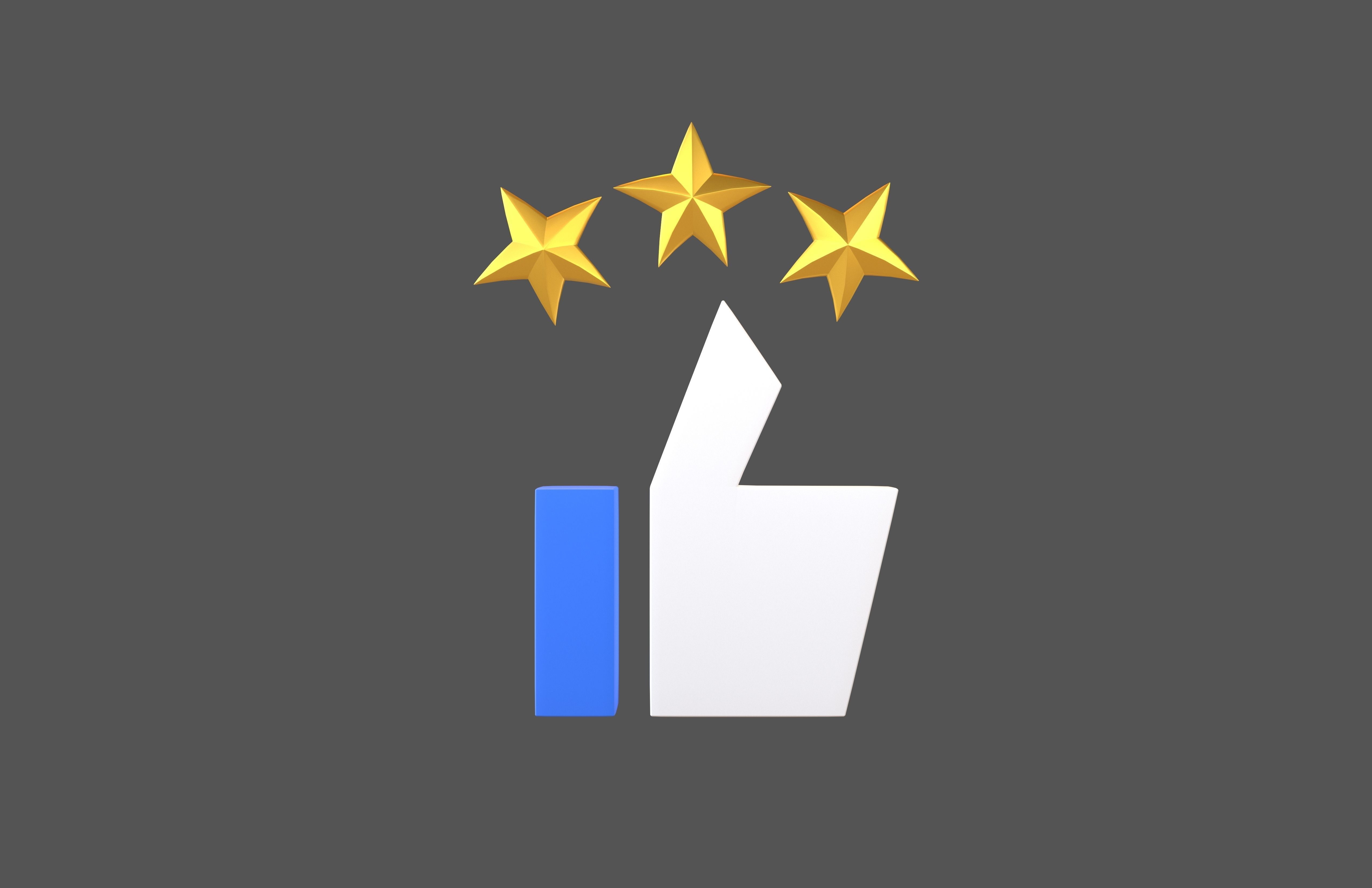 Rating Icon v4 005 Low-poly 3D model_1
