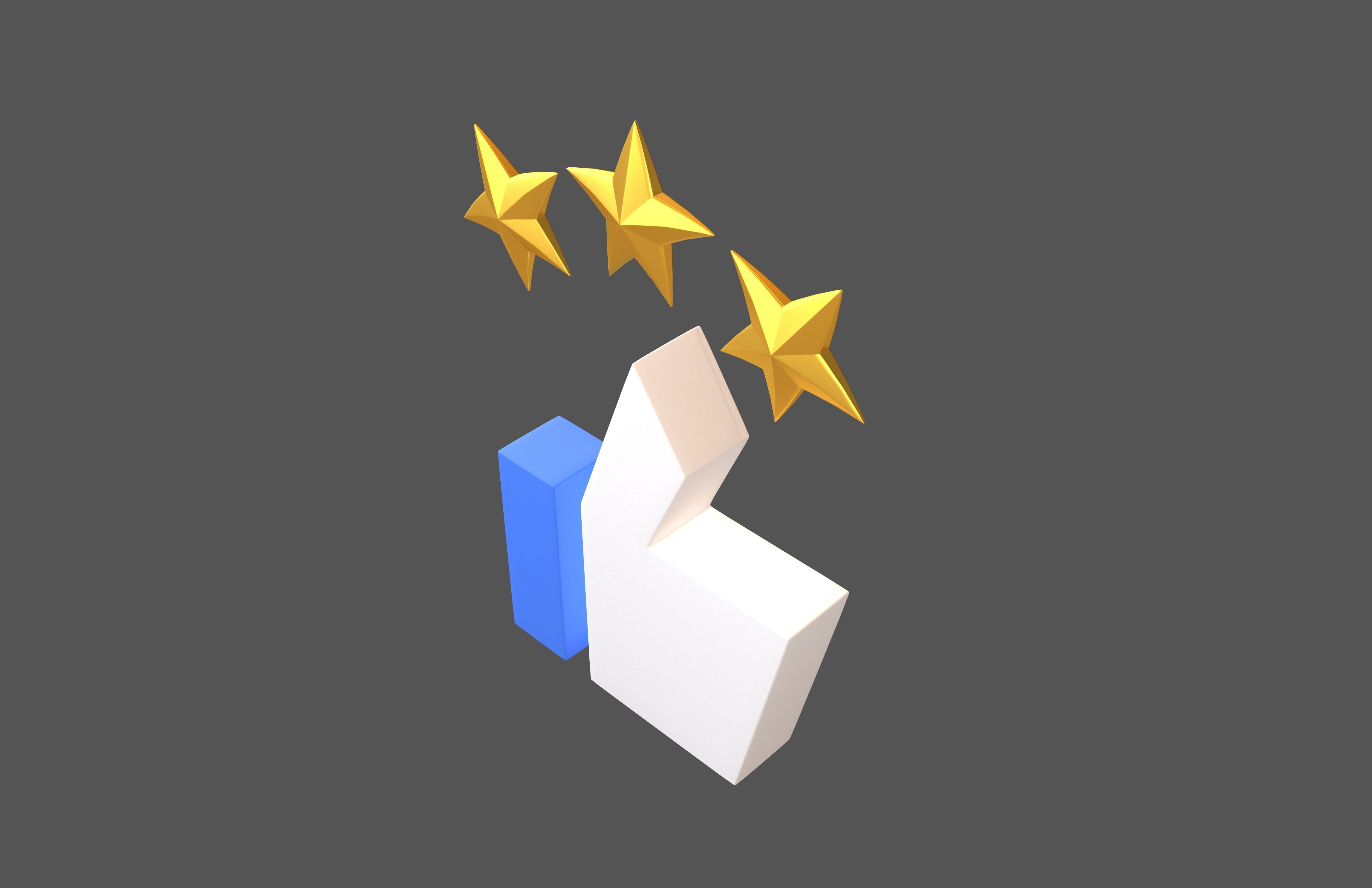 Rating Icon v4 005 Low-poly 3D model_2