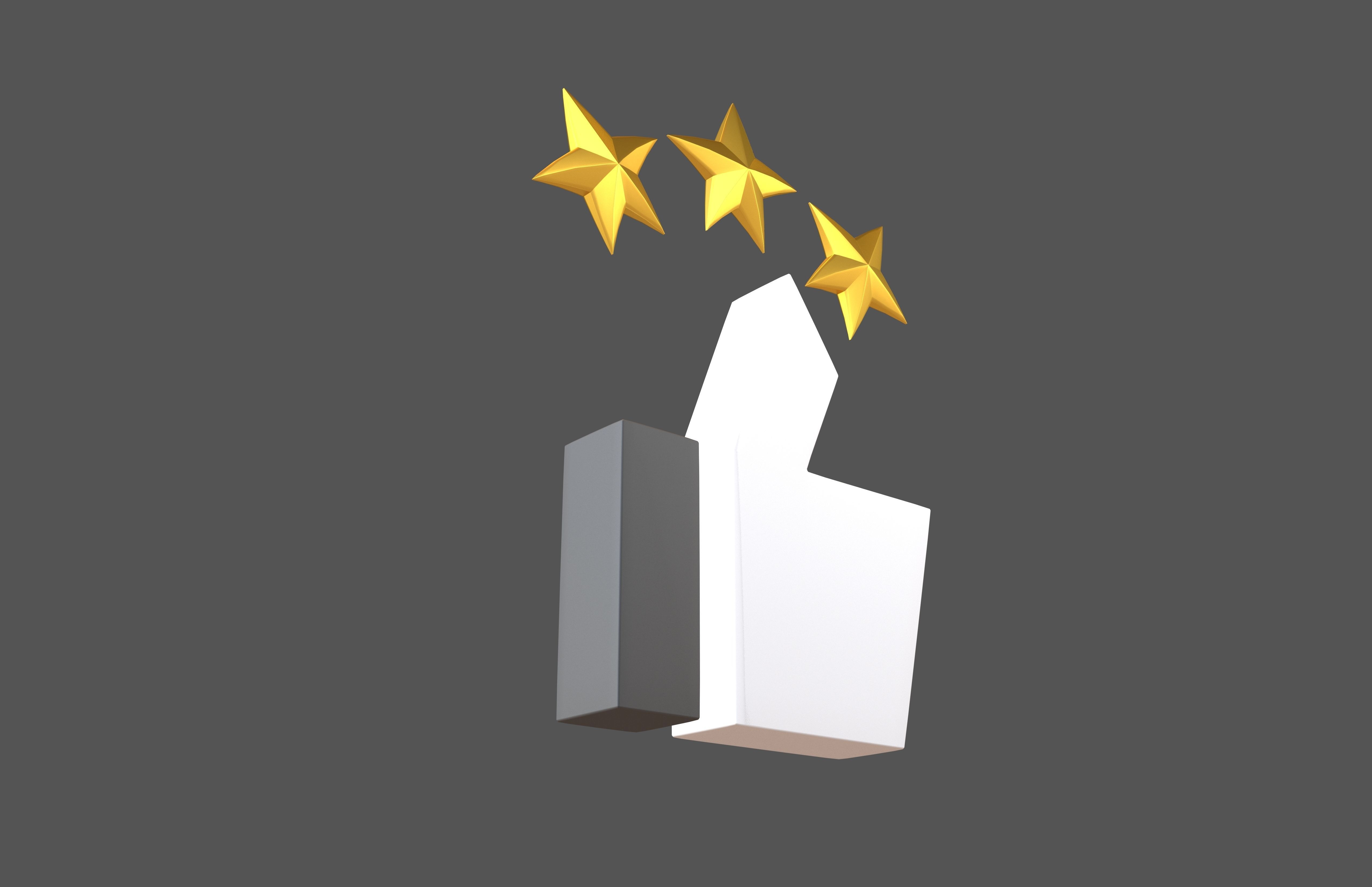 Rating Icon v4 006 Low-poly 3D model_2