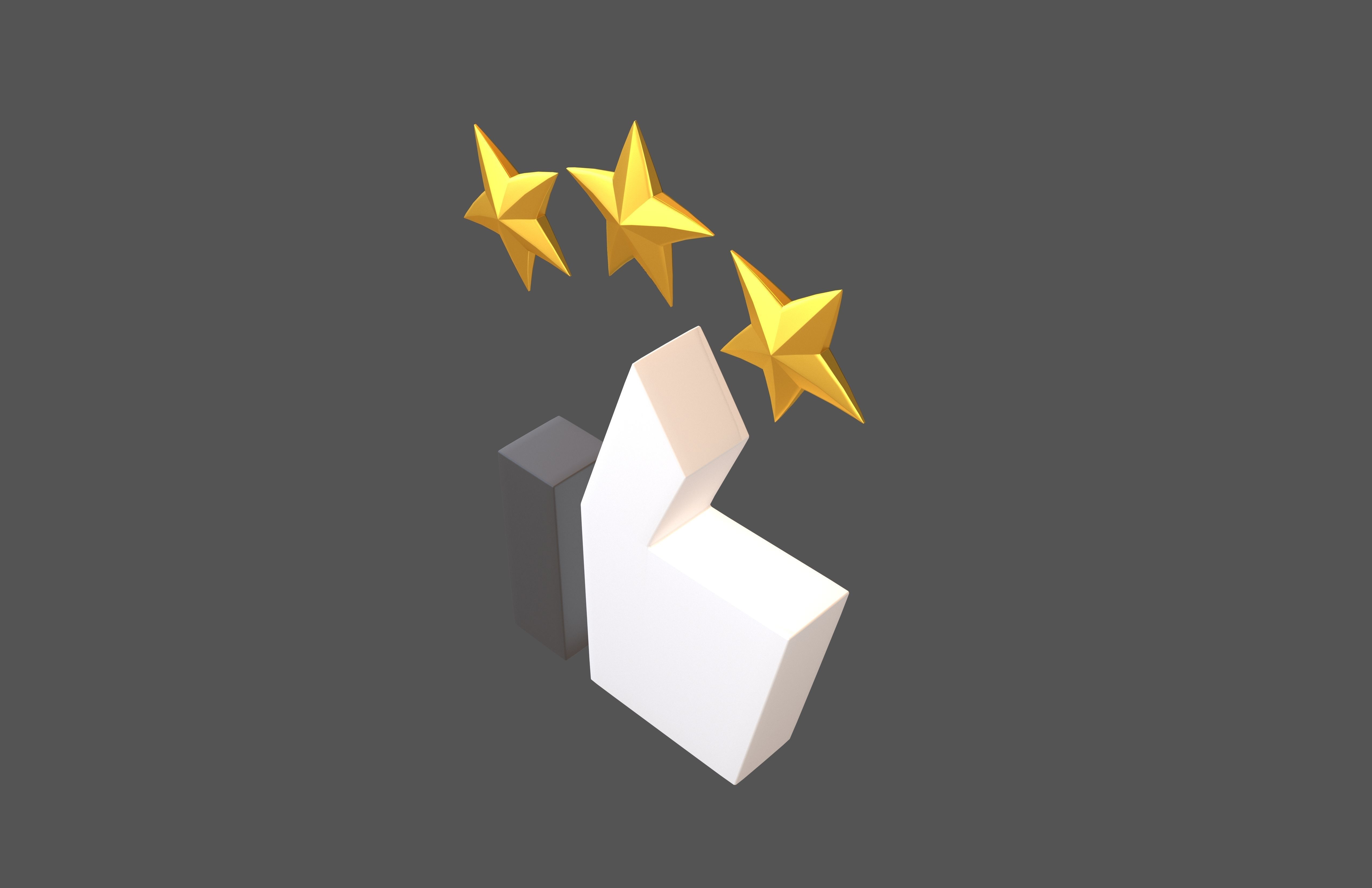 Rating Icon v4 006 Low-poly 3D model_3