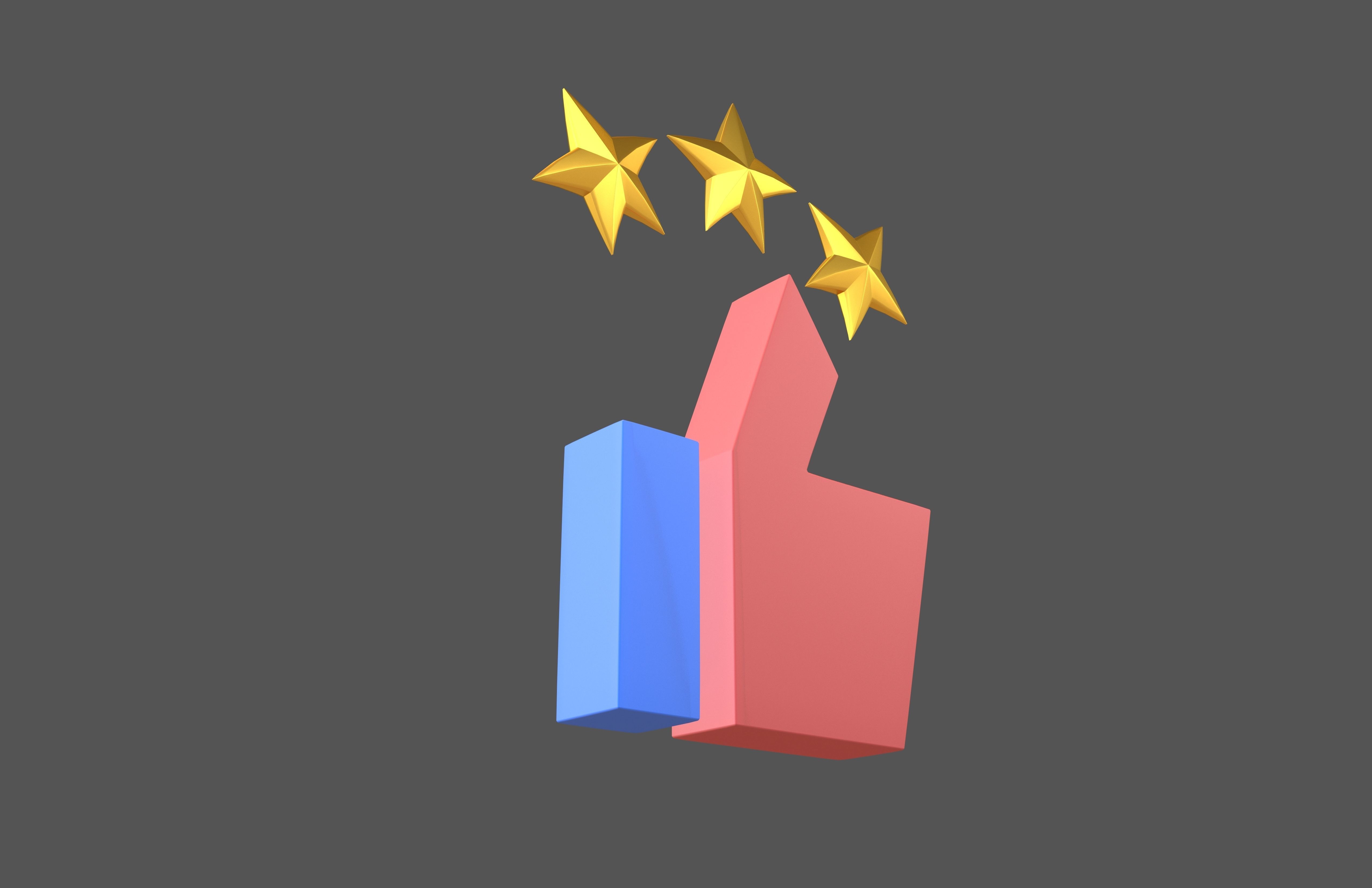 Rating Icon v4 007 Low-poly 3D model_1