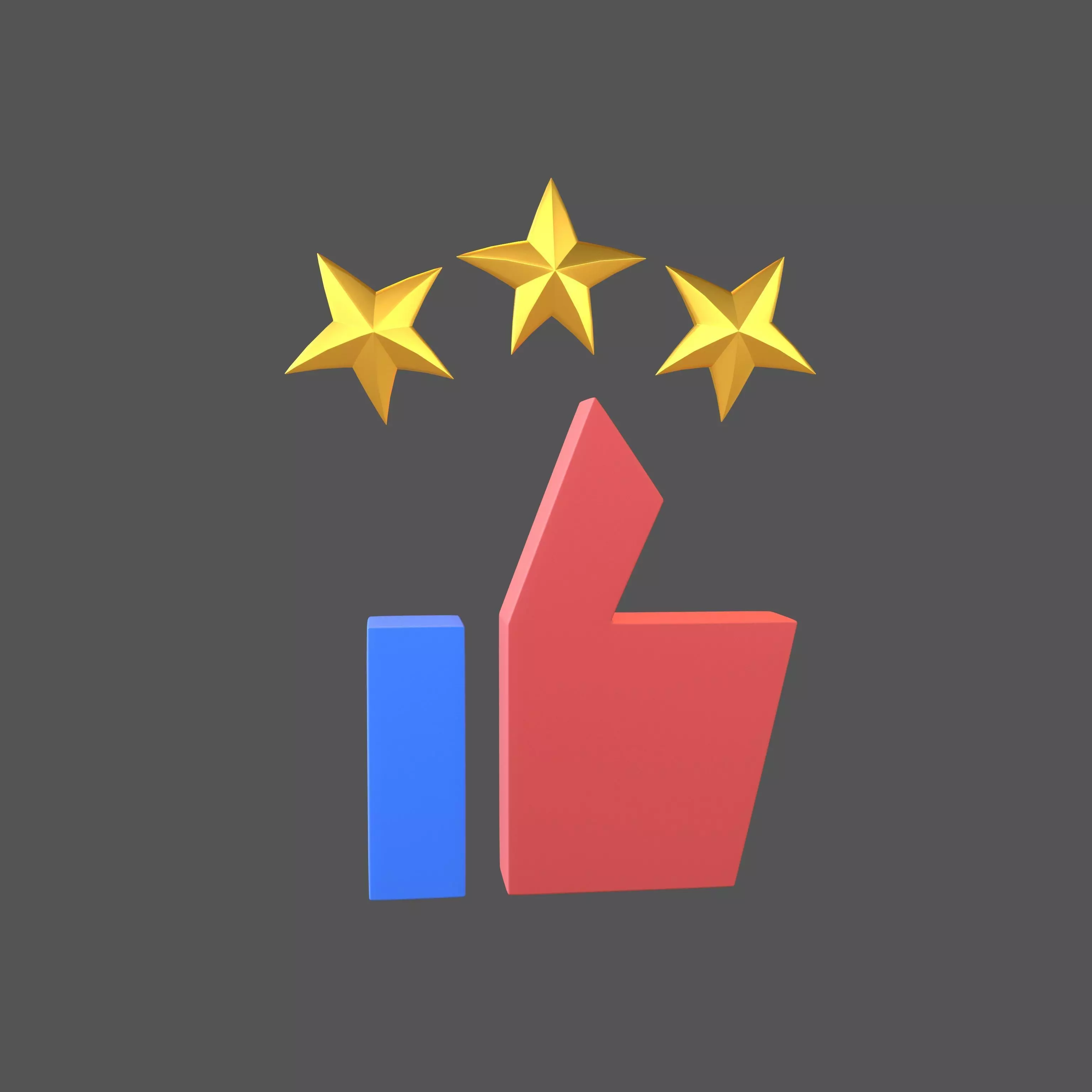 Rating Icon v4 007 Low-poly 3D model_0