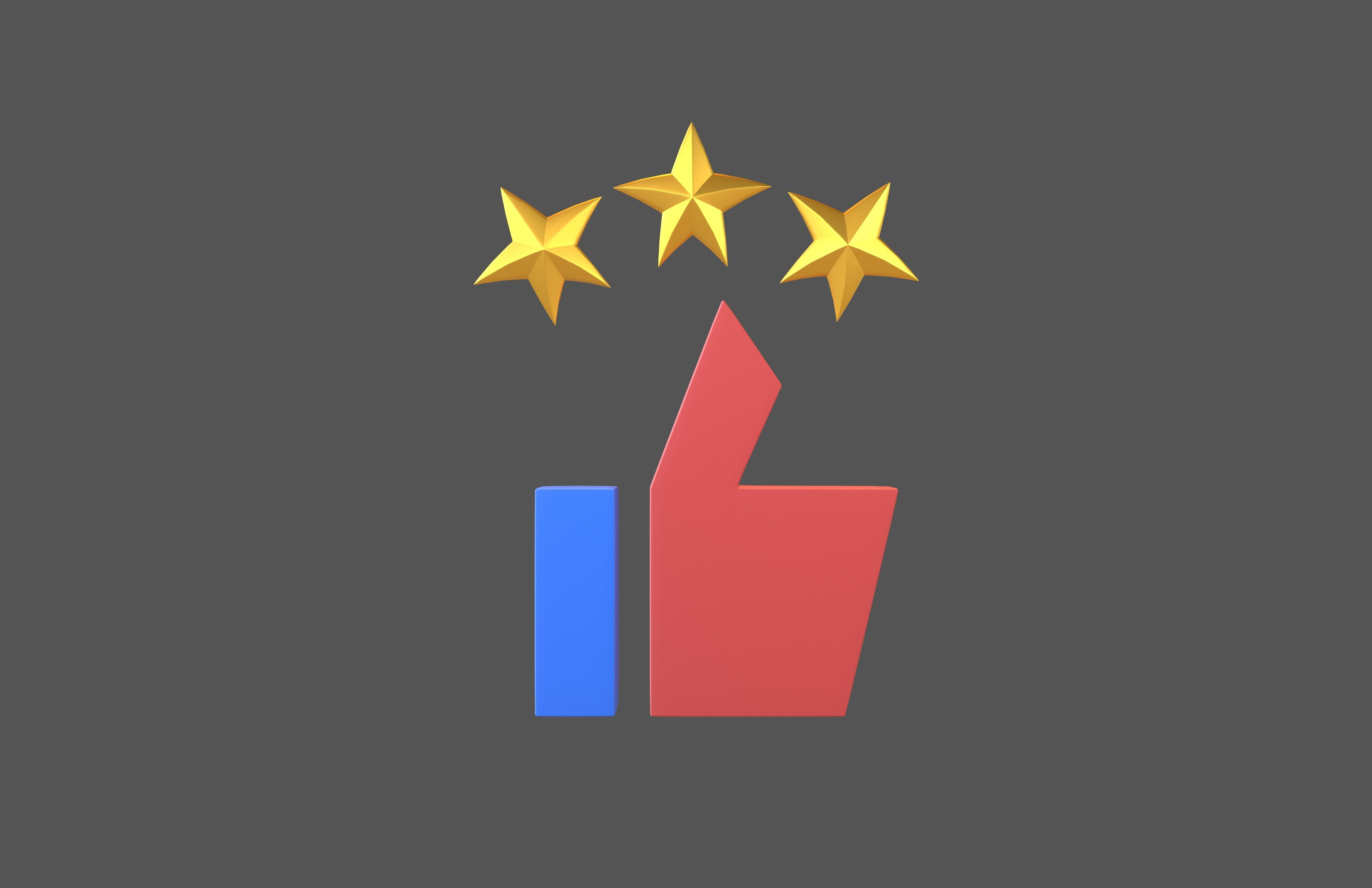 Rating Icon v4 007 Low-poly 3D model_2