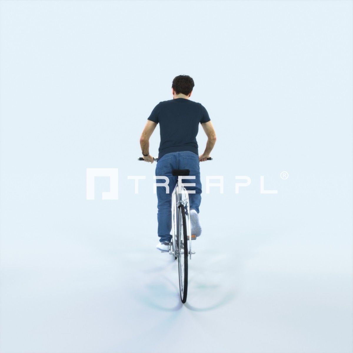 Flow 17K bicycle bike Casual Man Low-poly 3D model_3