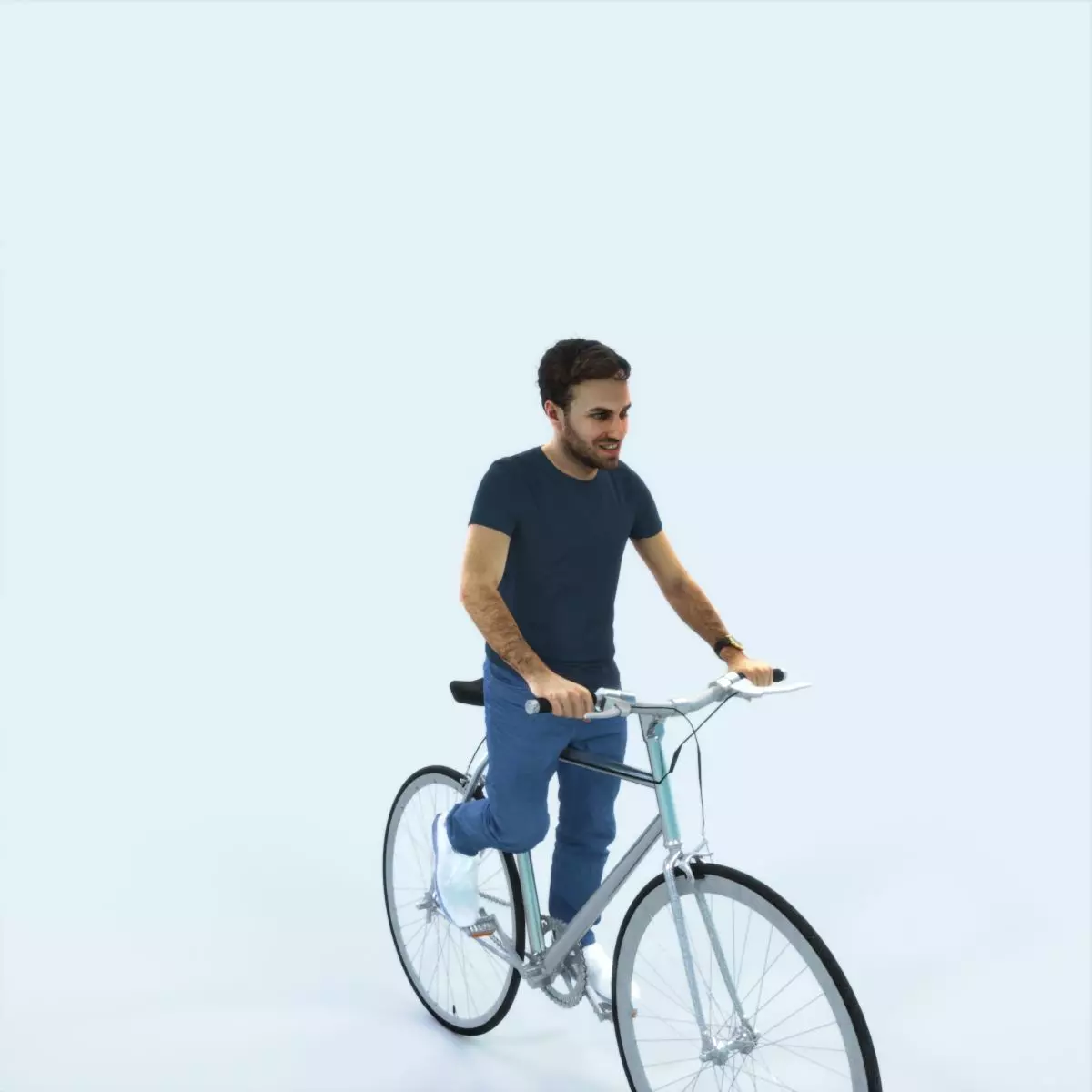 Flow 17K bicycle bike Casual Man Low-poly 3D model_0